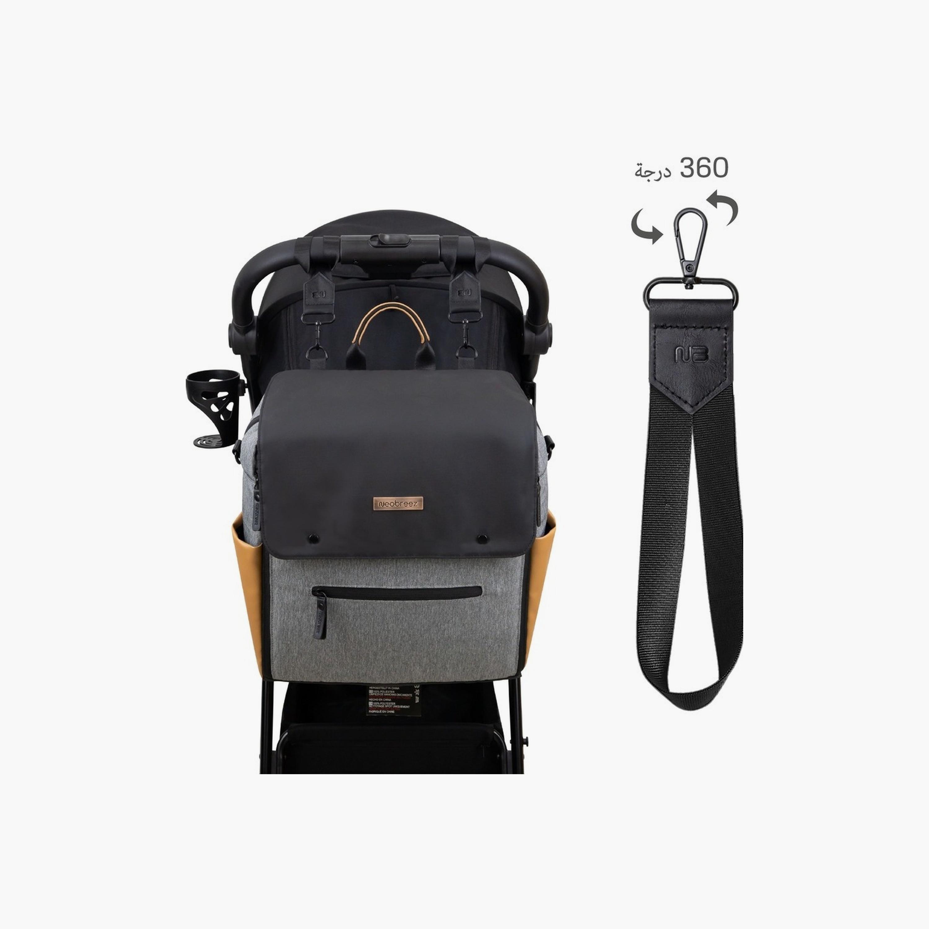 Neobreez 2-Piece Stroller Hooks For Hanging Diaper Bags, Black-baby-gear-strollersandprams-accessories-image-8