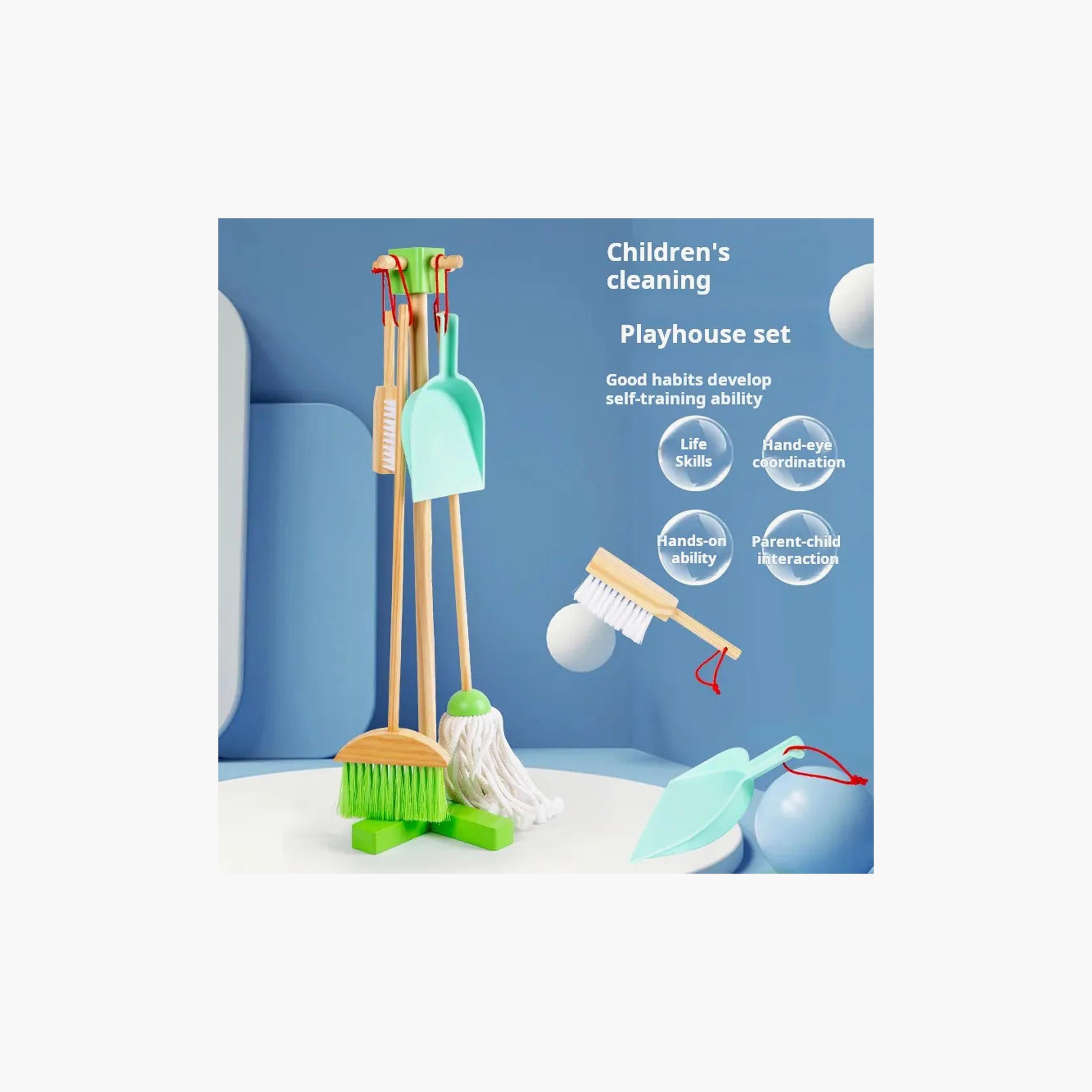 Factory Price Hela Children's Wooden Cleaning Pretend Play Set-toys-roleplay-householdsets-image-5