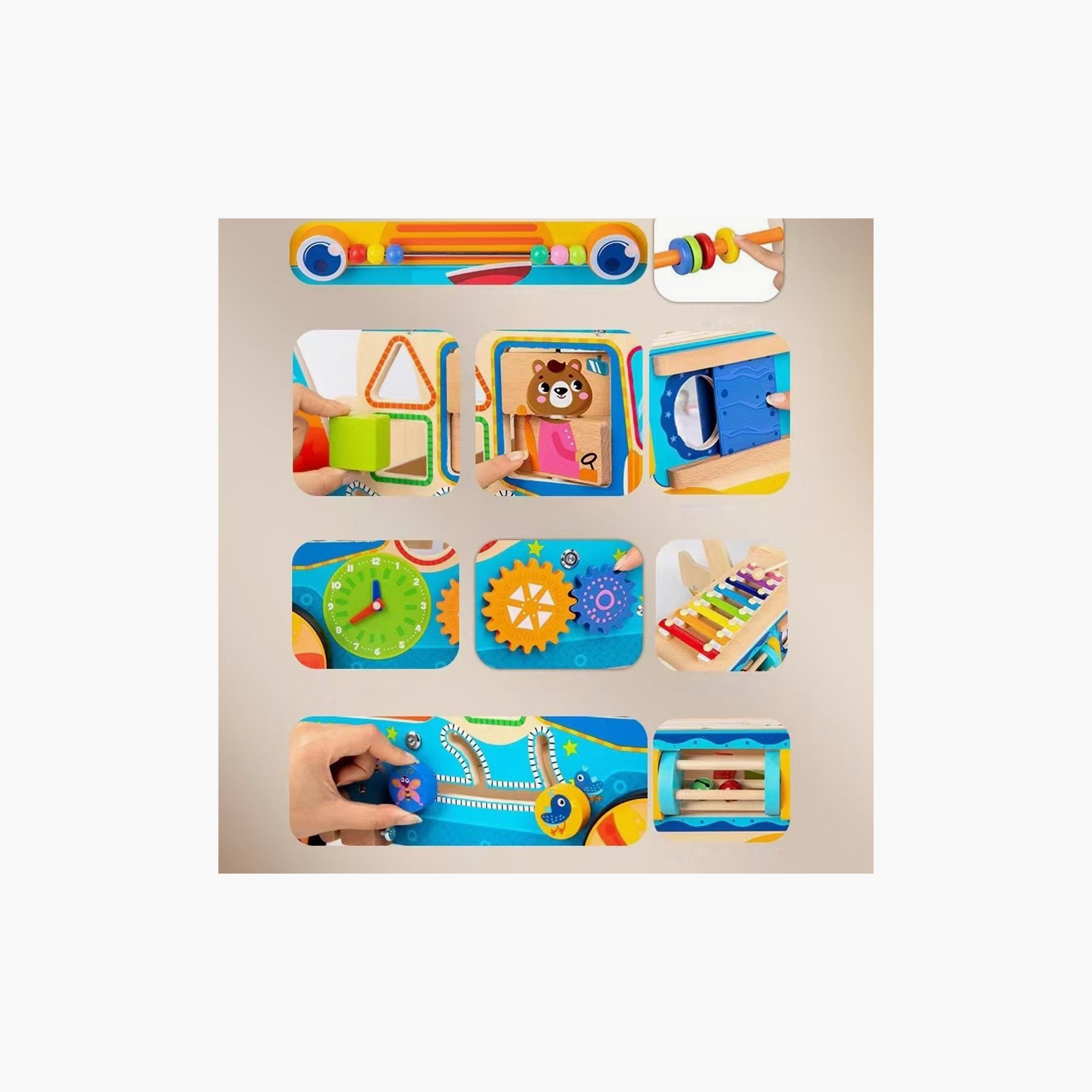 Factory Price Toddlers Wooden Truck Walker Activity Station-baby-infantactivity-walkers-image-3