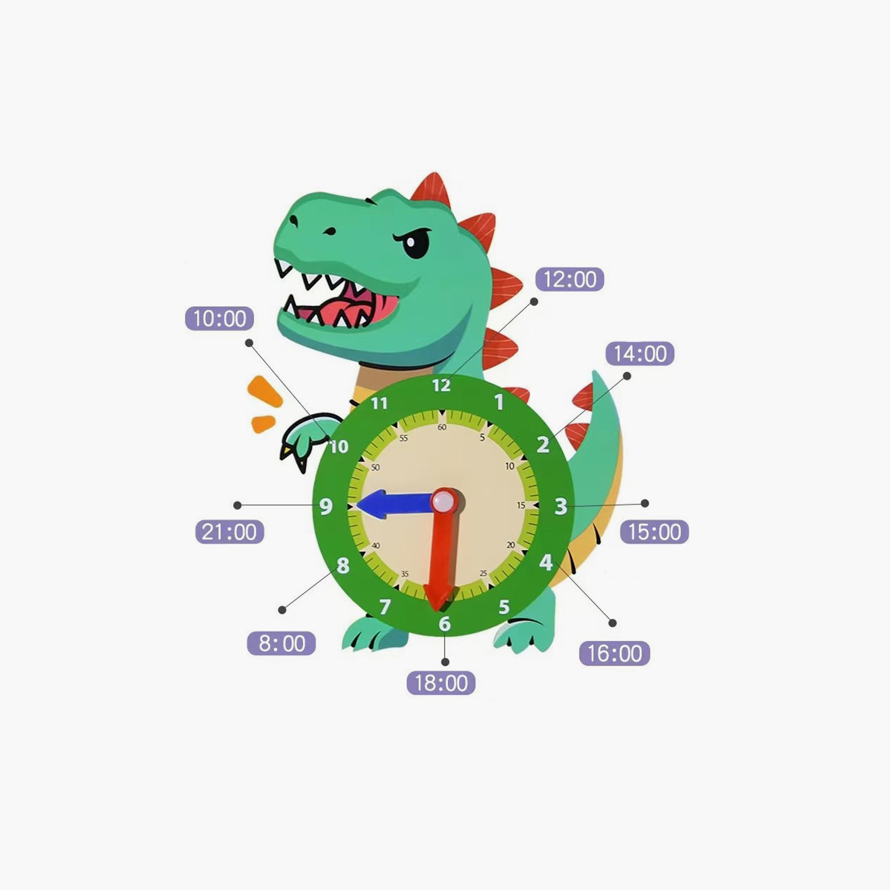 Factory Price Kids Wooden Dino Clock Set-toys-babyandtoddlertoys-learningtoys-image-5