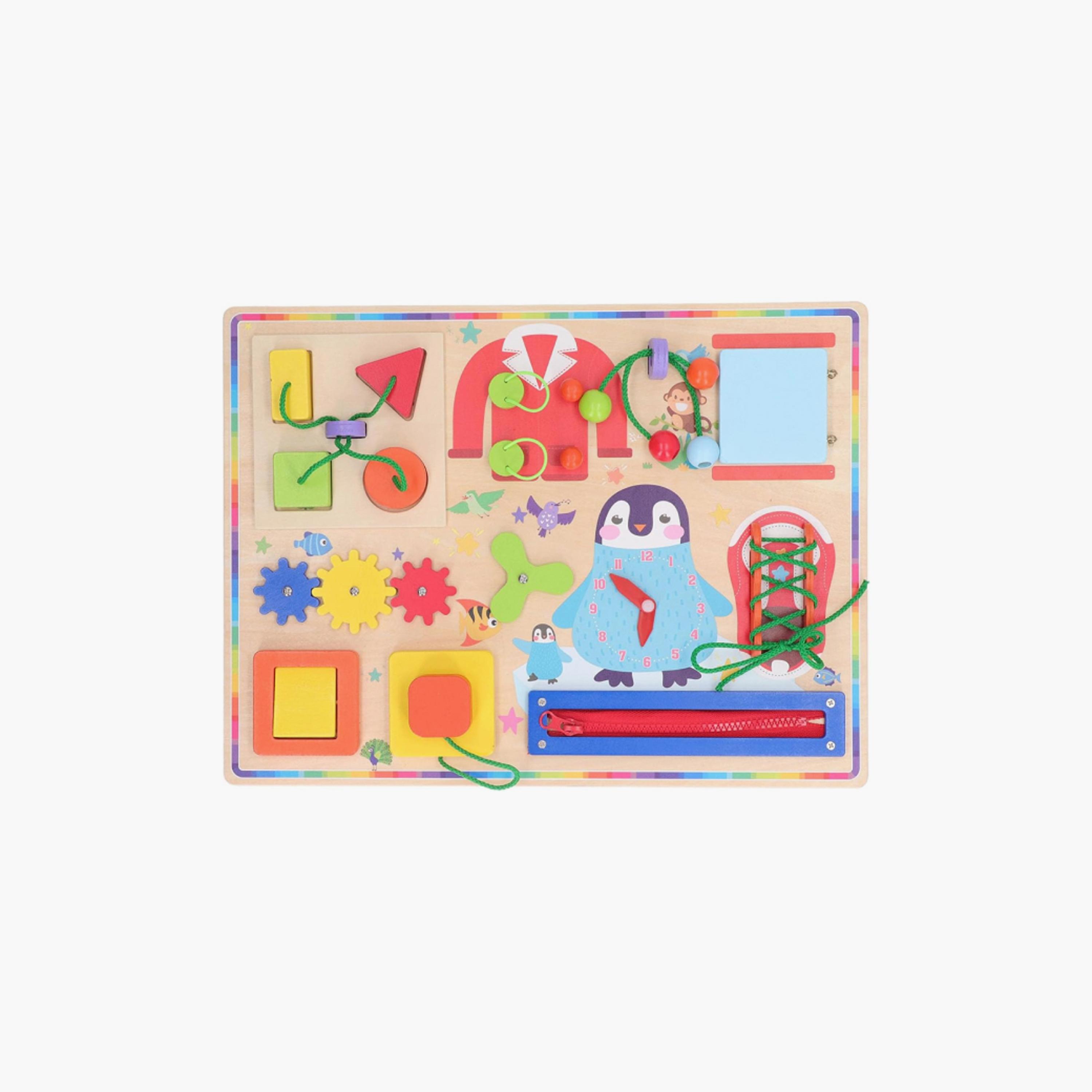 لوحة مونتيسوري خشبية للأطفال للأنشطة والمهام - A من فاكتوري برايس-toys-babyandtoddlertoys-learningtoys-image-1