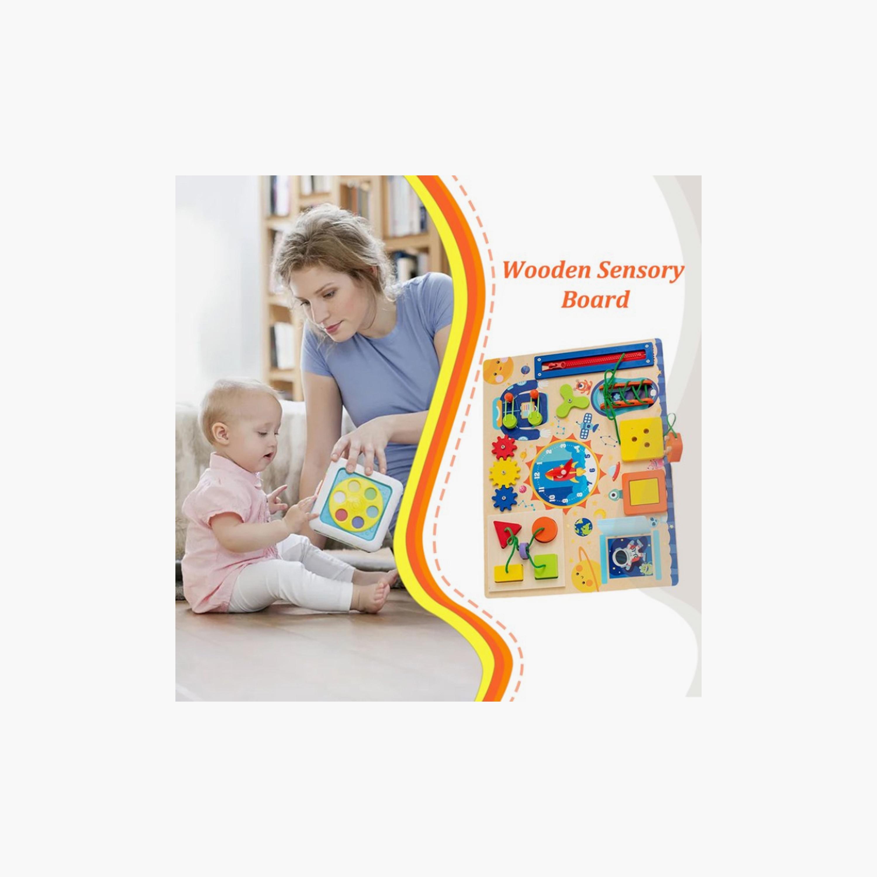 لوحة مونتيسوري خشبية للأطفال للأنشطة والمهام - B من فاكتوري برايس-toys-babyandtoddlertoys-learningtoys-image-2