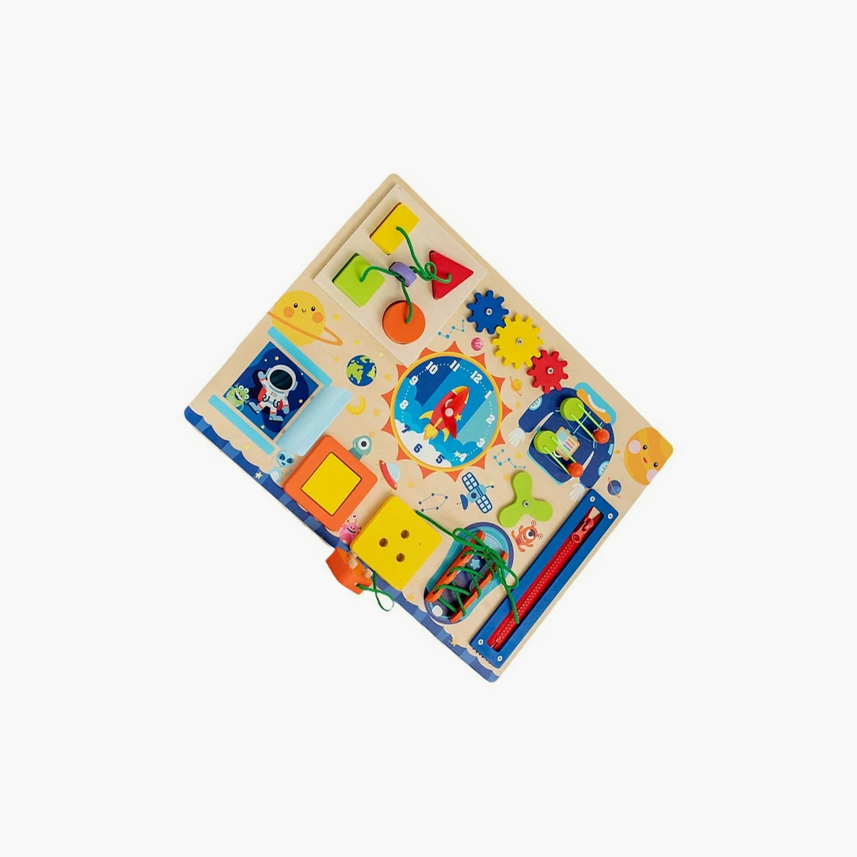 لوحة مونتيسوري خشبية للأطفال للأنشطة والمهام - B من فاكتوري برايس-toys-babyandtoddlertoys-learningtoys-image-4