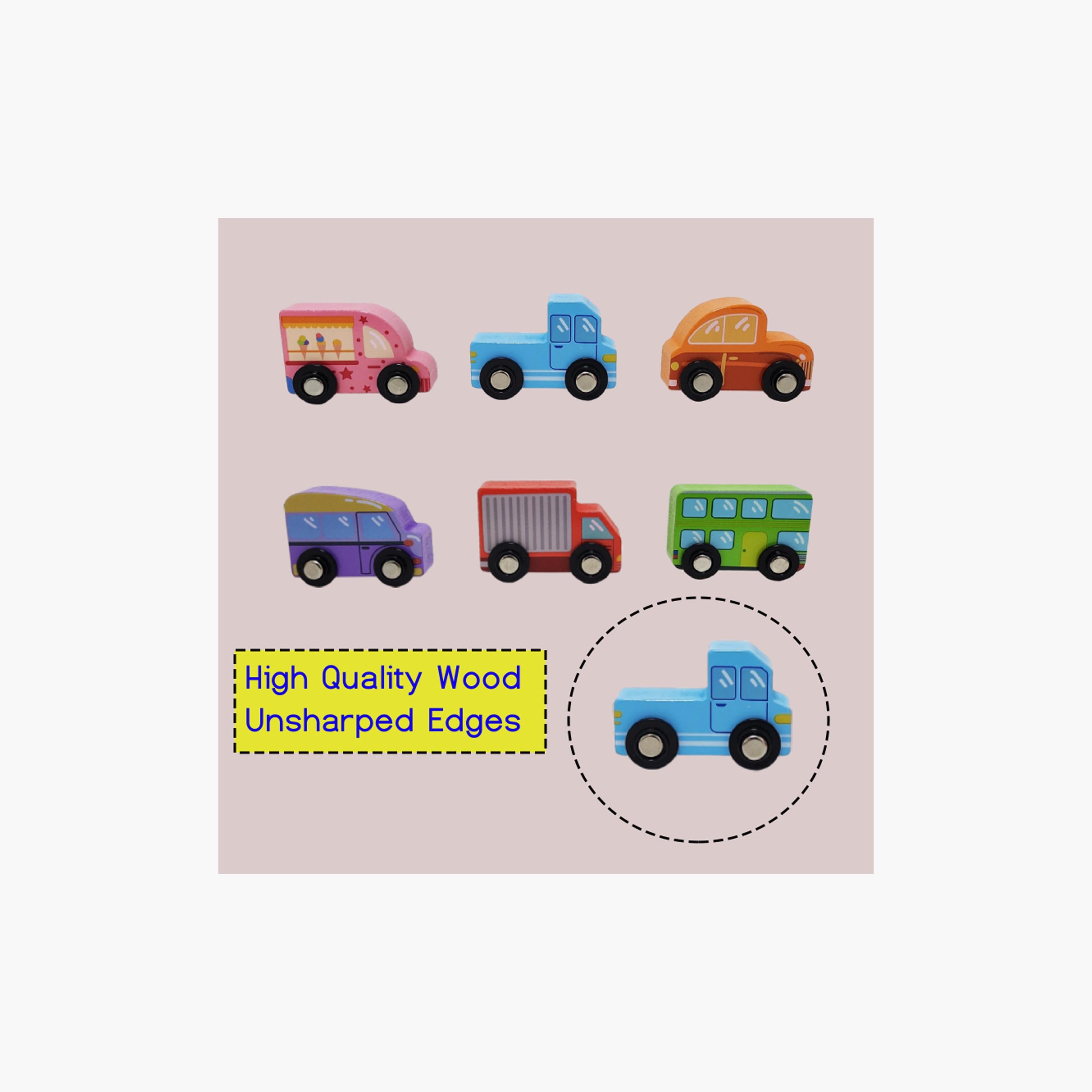 Factory Price 6-Piece Wooden Mini Car Set - A-toys-playvehicles-cars-image-3