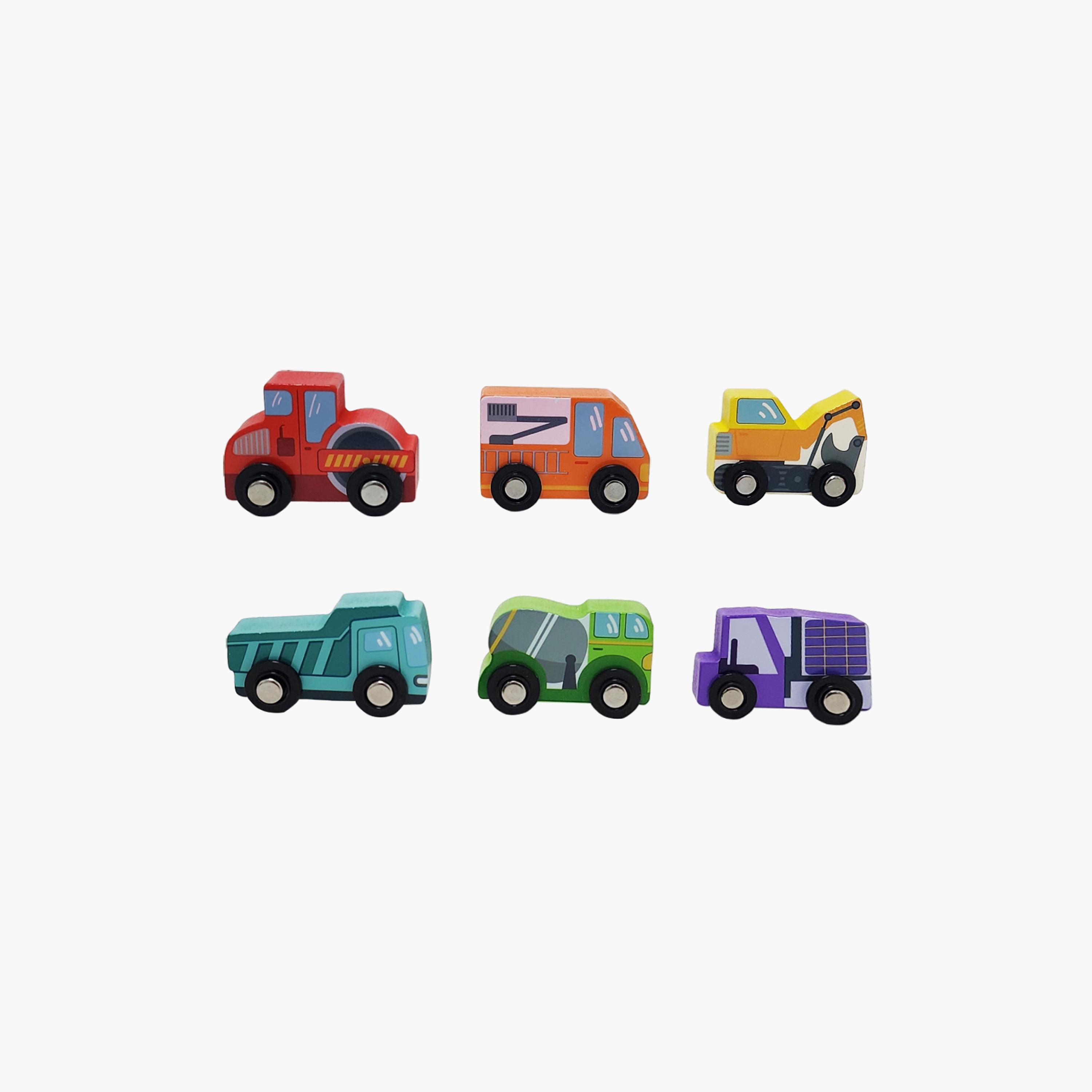 Factory Price 6-Piece Wooden Mini Car Set - B-toys-playvehicles-cars-image-1