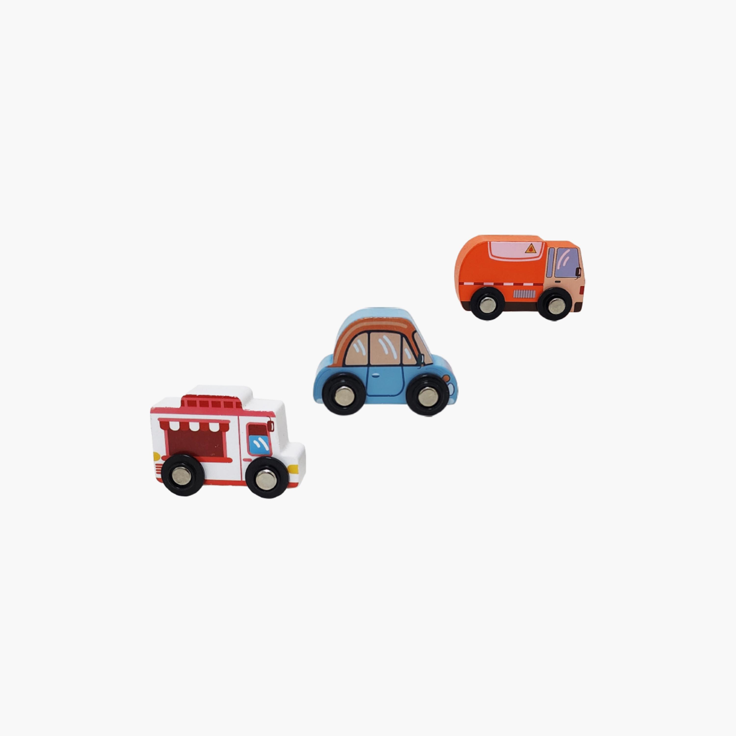 Factory Price 6-Piece Wooden Mini Car Set - C-toys-playvehicles-cars-image-5