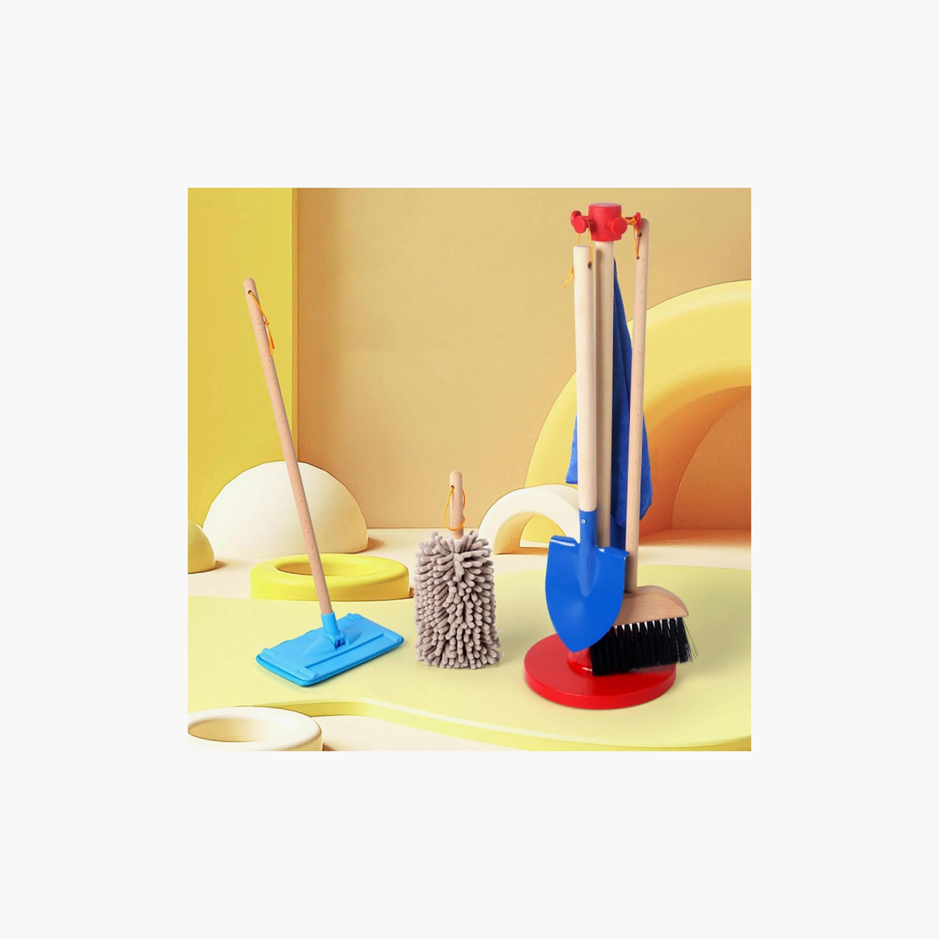 Factory Price Mellan Children's Wooden Cleaning Pretend Play Set-toys-roleplay-householdsets-image-2