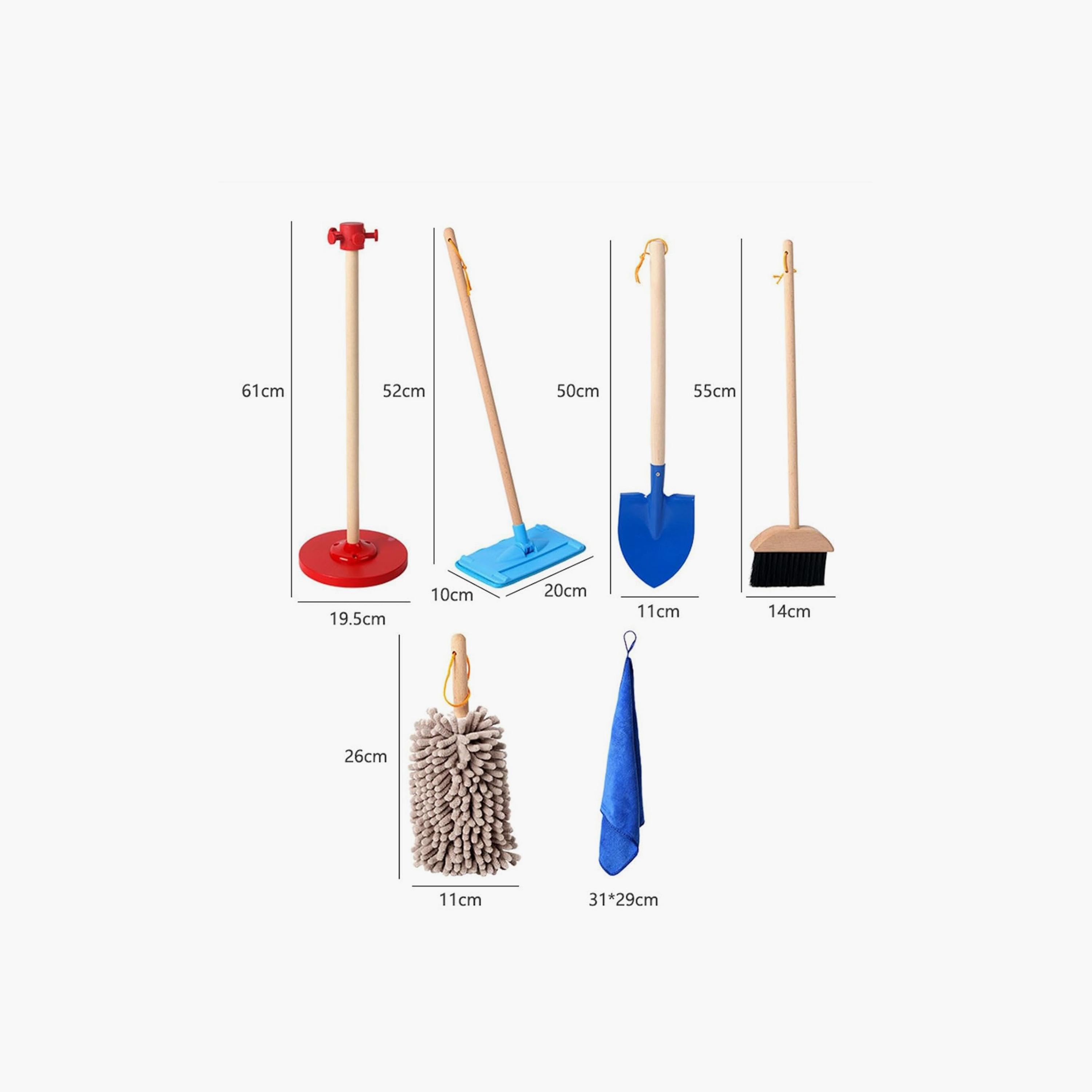 Factory Price Mellan Children's Wooden Cleaning Pretend Play Set-toys-roleplay-householdsets-image-8