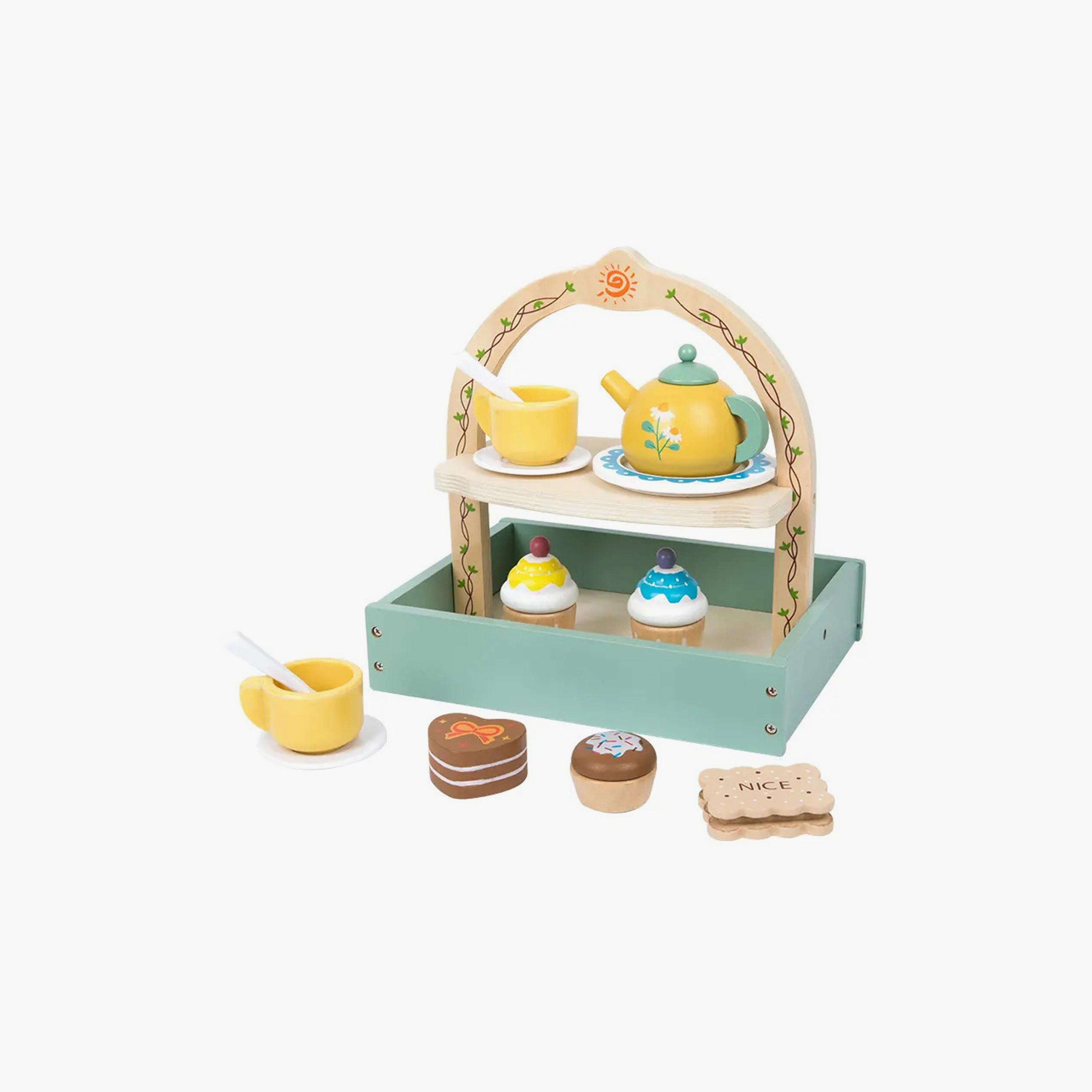 Factory Price Kids Wooden Tea Pot Pretend Play Set-toys-roleplay-kitchensets-image-1