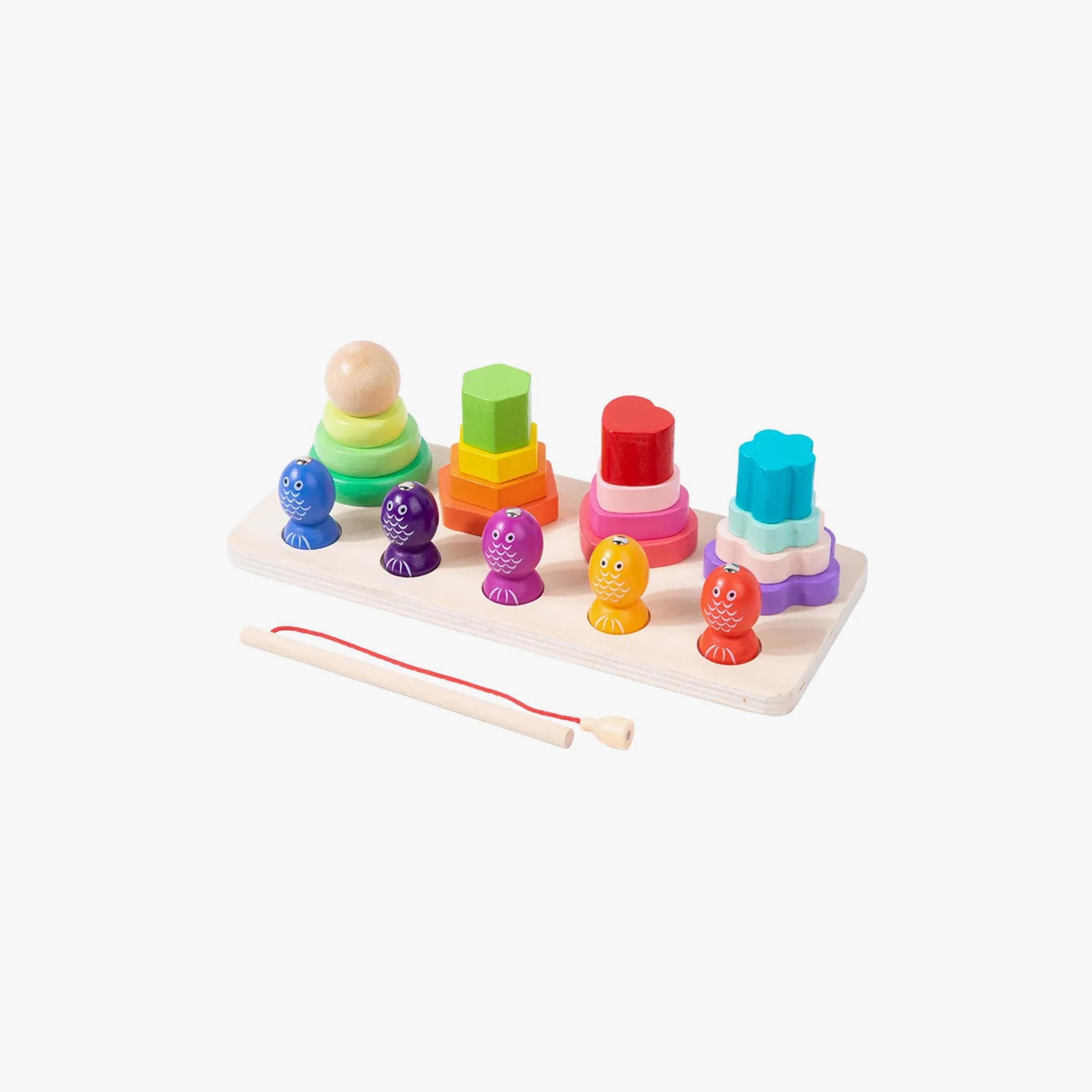 Factory Price 4 Column Tower and Magnetic Fishing Game-toys-buildingblocks-blocks-image-1