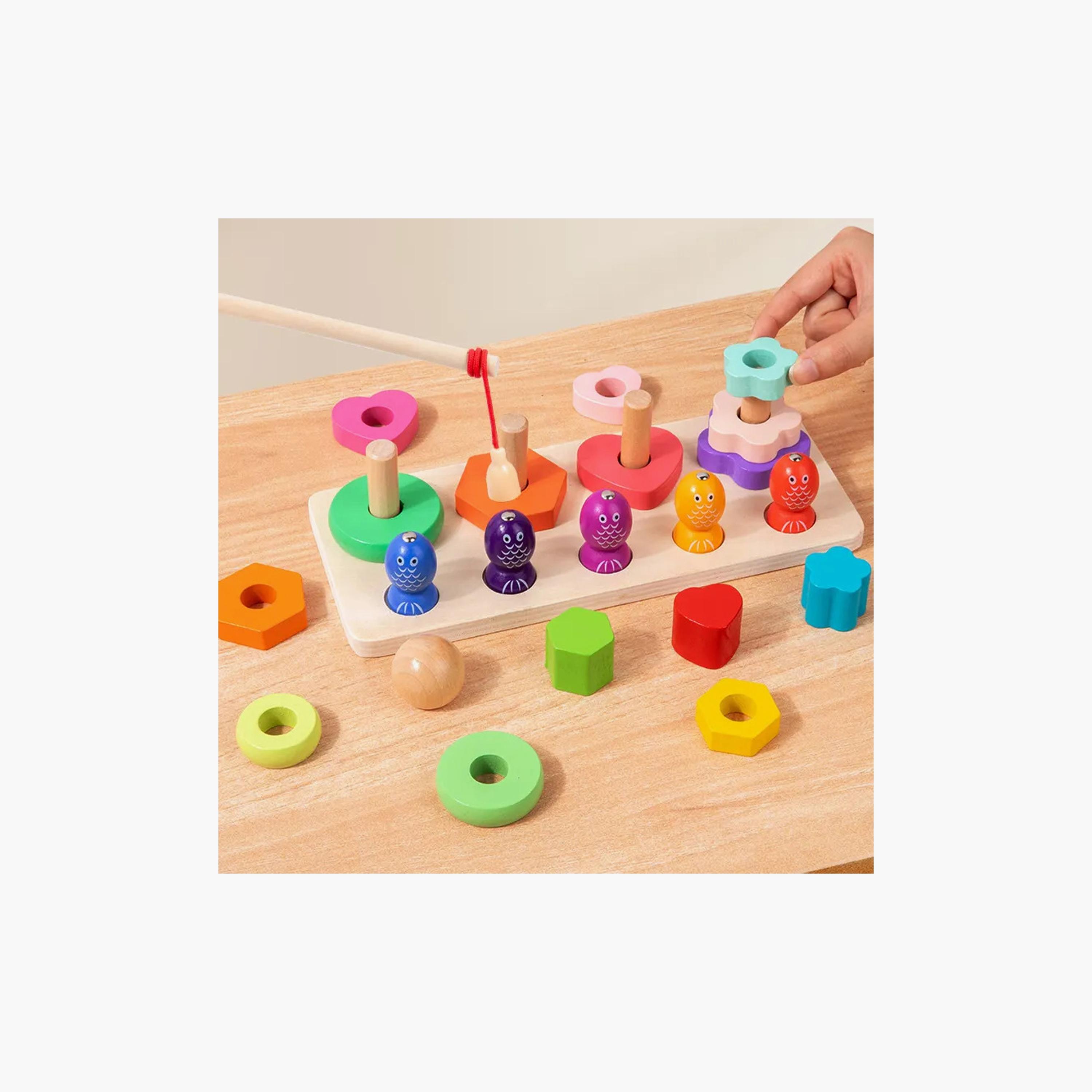 Factory Price 4 Column Tower and Magnetic Fishing Game-toys-buildingblocks-blocks-image-2