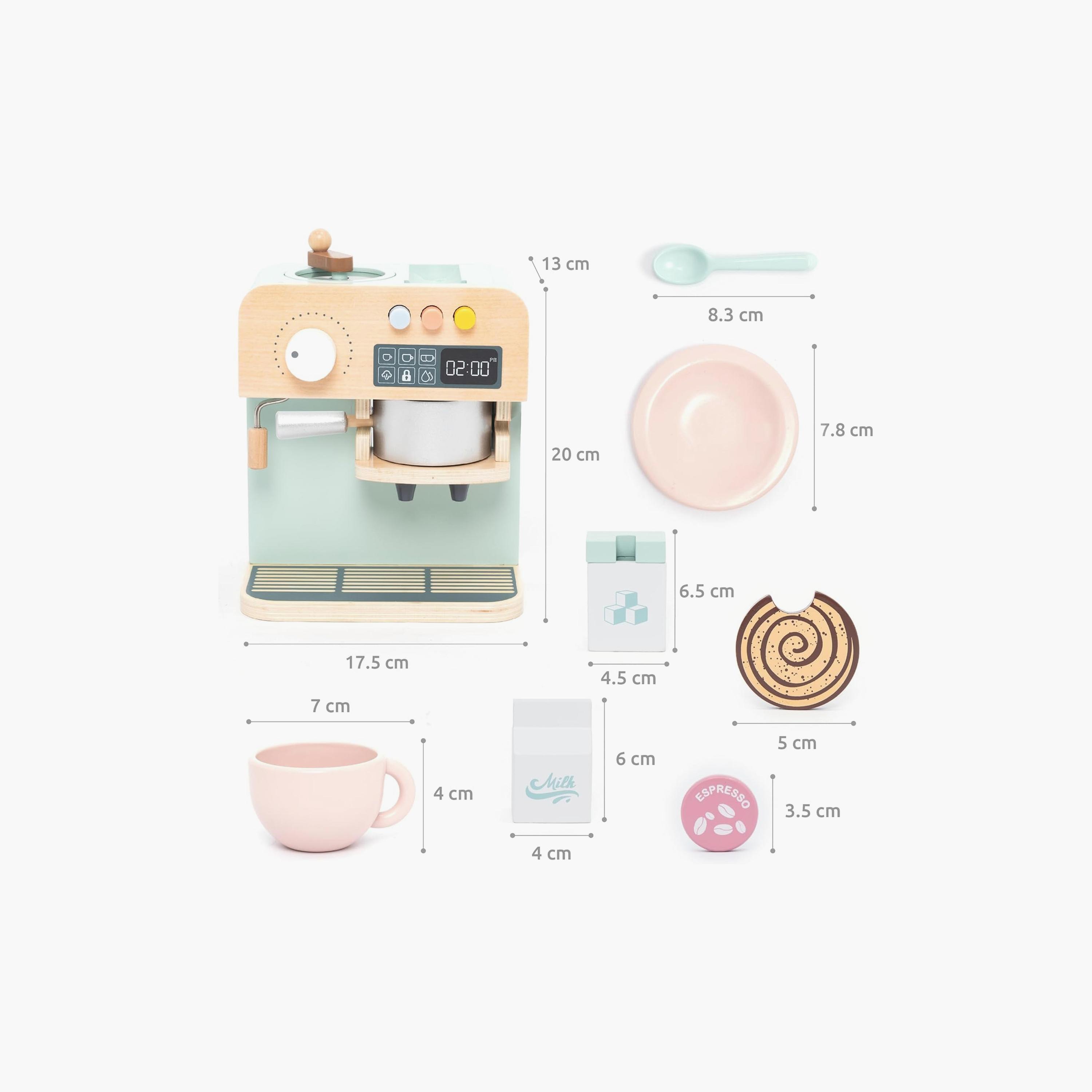 Factory Price 23-Piece Wooden Coffee Maker Pretend Play Set-toys-roleplay-kitchensets-image-7