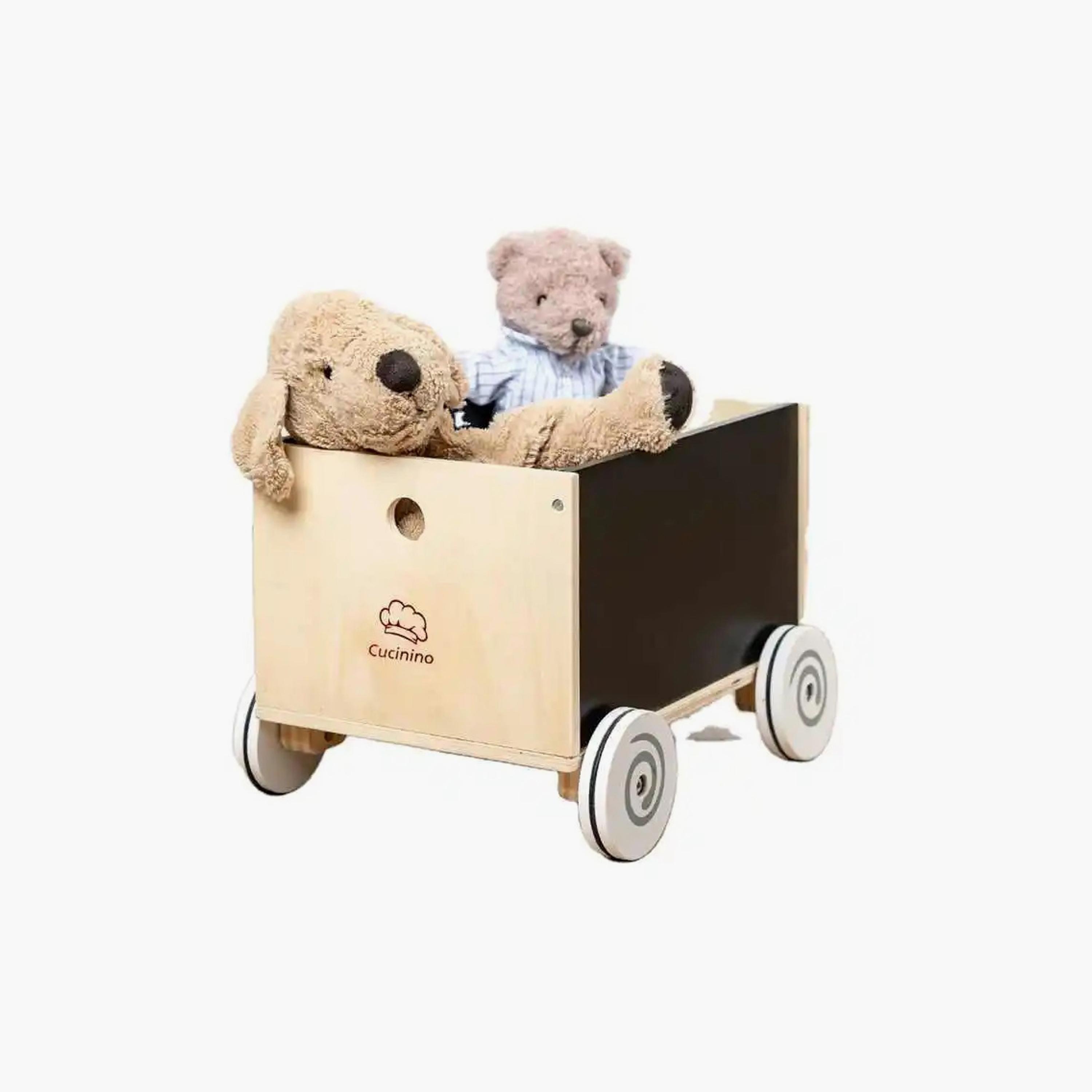 Factory Price Wooden Pull Along Toy Storage Box-toys-babyandtoddlertoys-pushandpulltoys-image-1