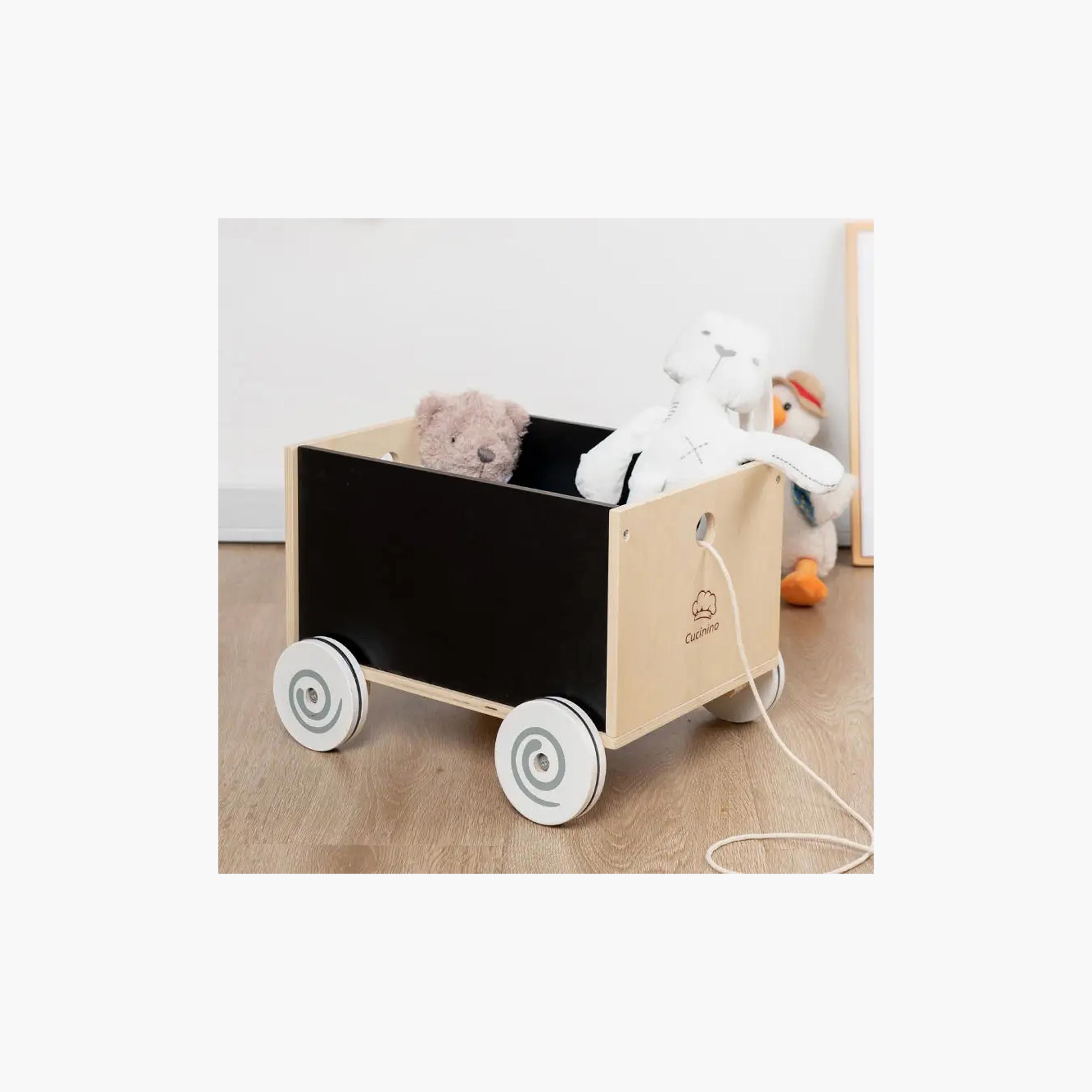 Factory Price Wooden Pull Along Toy Storage Box-toys-babyandtoddlertoys-pushandpulltoys-image-2