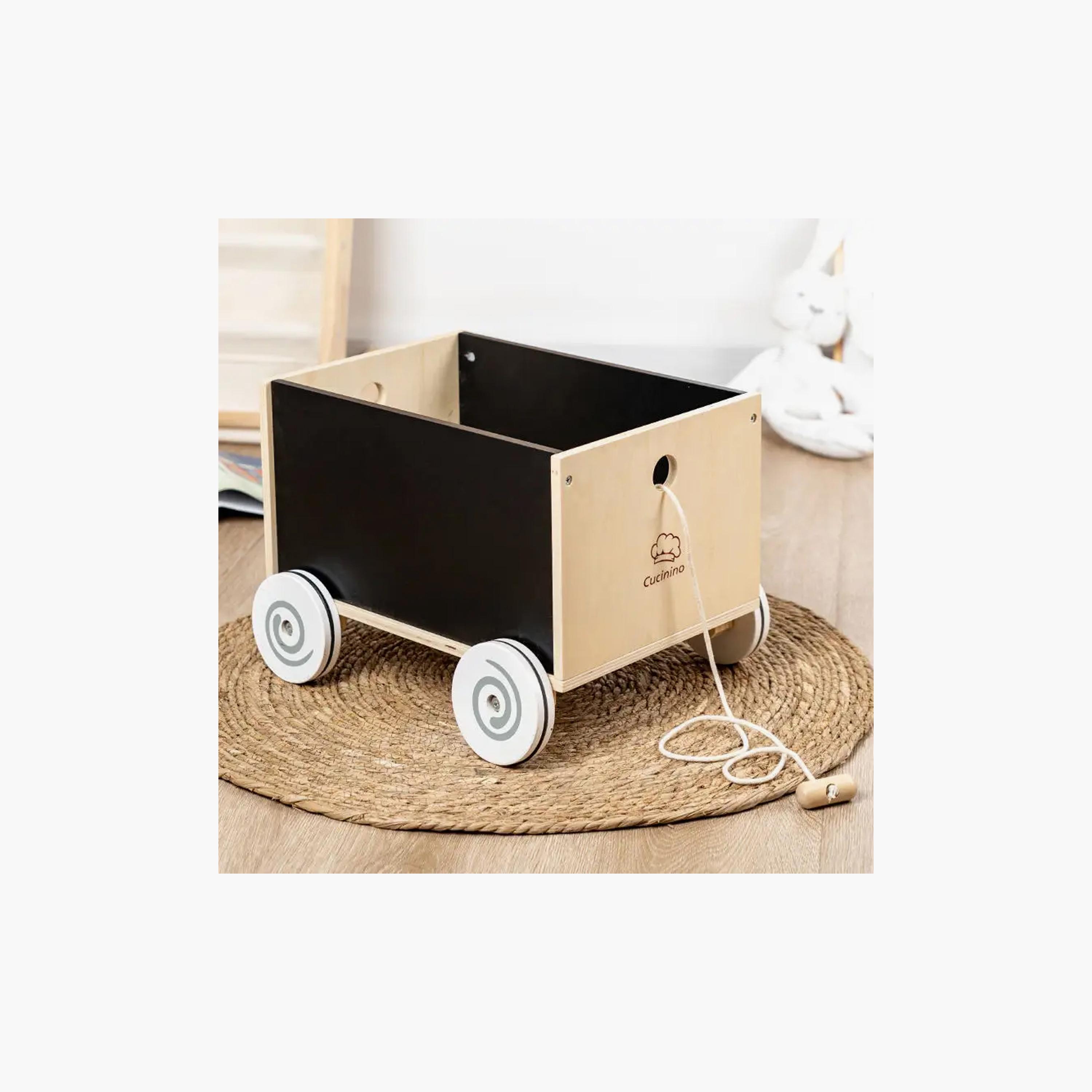Factory Price Wooden Pull Along Toy Storage Box-toys-babyandtoddlertoys-pushandpulltoys-image-3