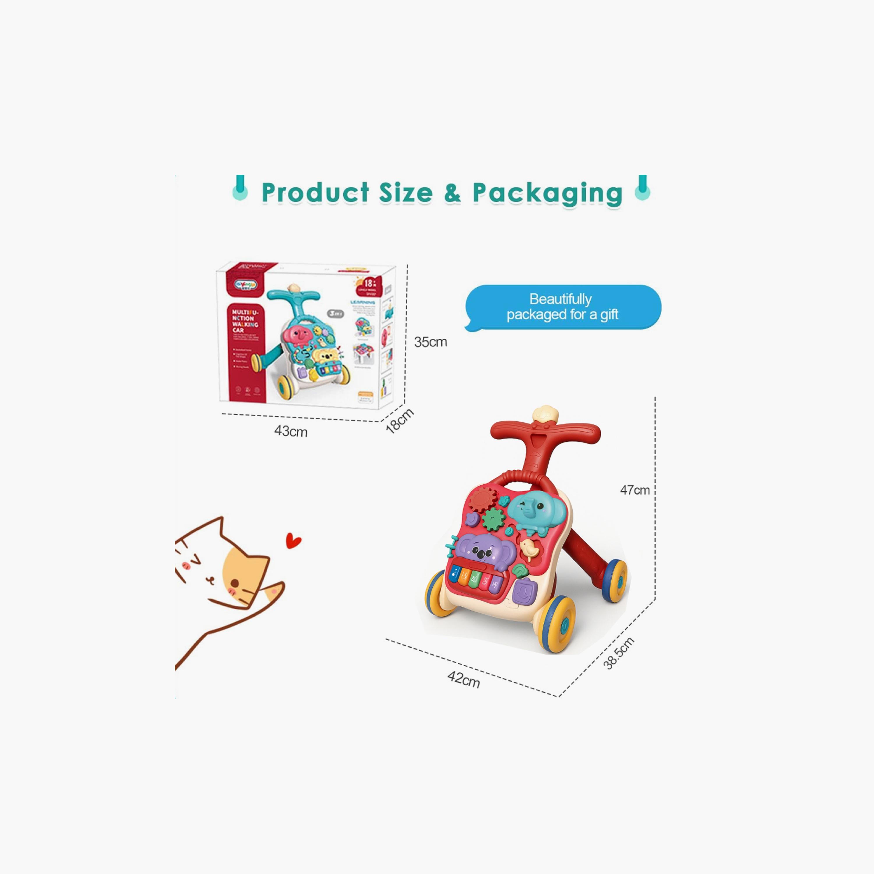 Factory Price Bella 3 in 1 Multifunctional Baby Walker - Red-baby-infantactivity-walkers-image-4