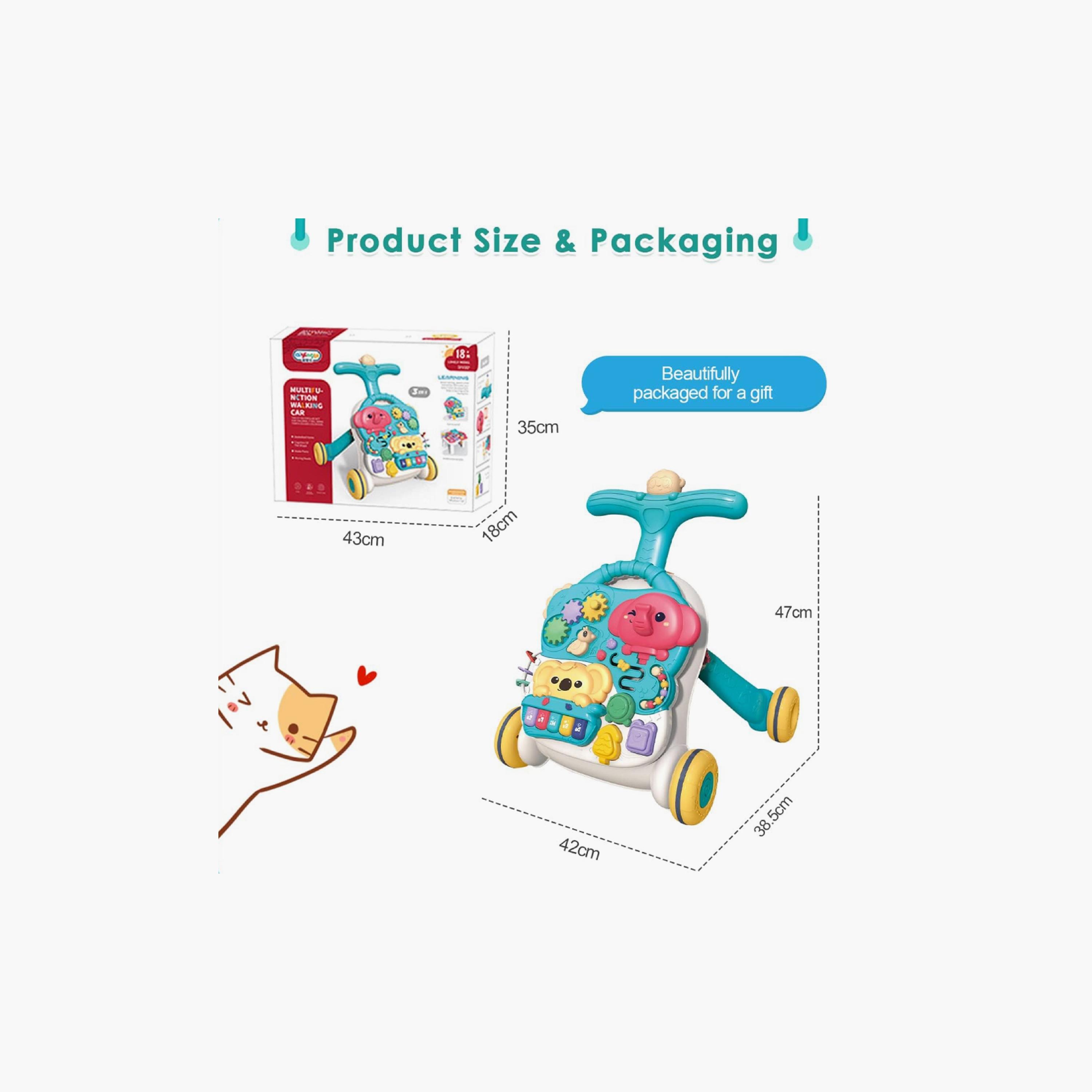 Factory Price Bella 3 in 1 Multifunctional Baby Walker - Green-baby-infantactivity-walkers-image-5