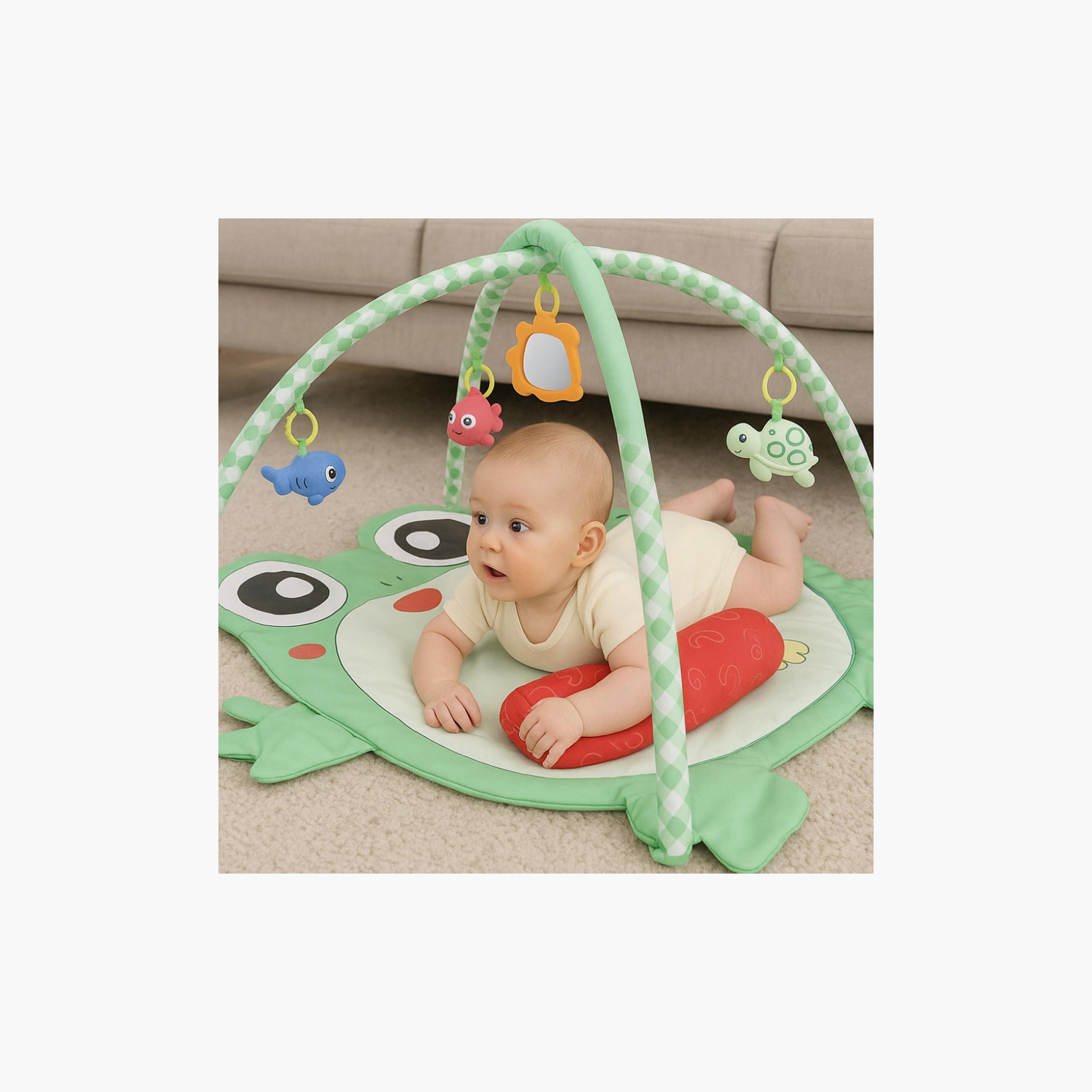 Factory Price Miles Activity Play Mat with Pillow - Frog-baby-infantactivity-playpensandplaymats-image-4