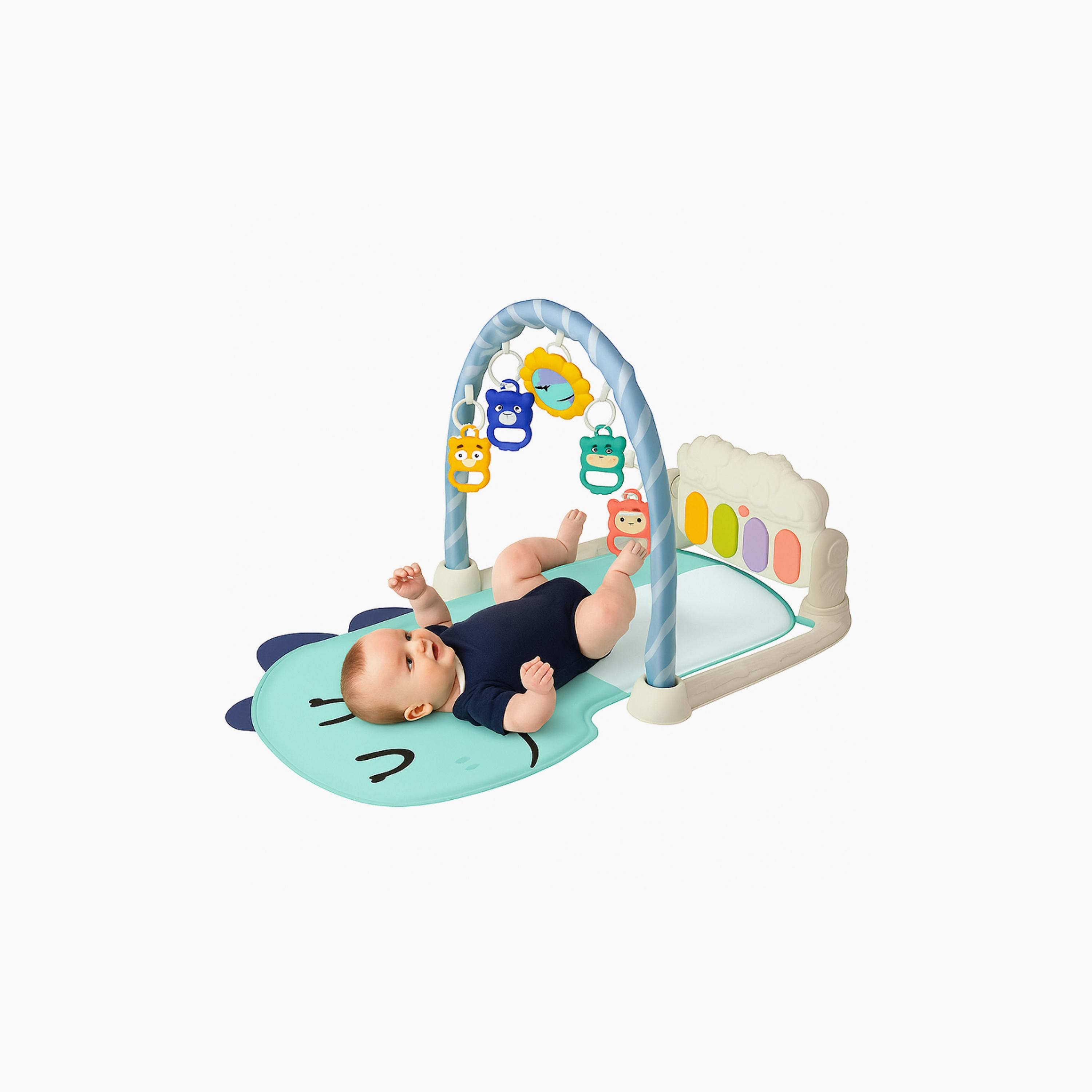 جيم مع دواسة بيانو للقدمين، بساط نشاط وألعاب معلقة - فرس النهر اللطيف من فاكتوري برايس-baby-infantactivity-playgyms-image-2