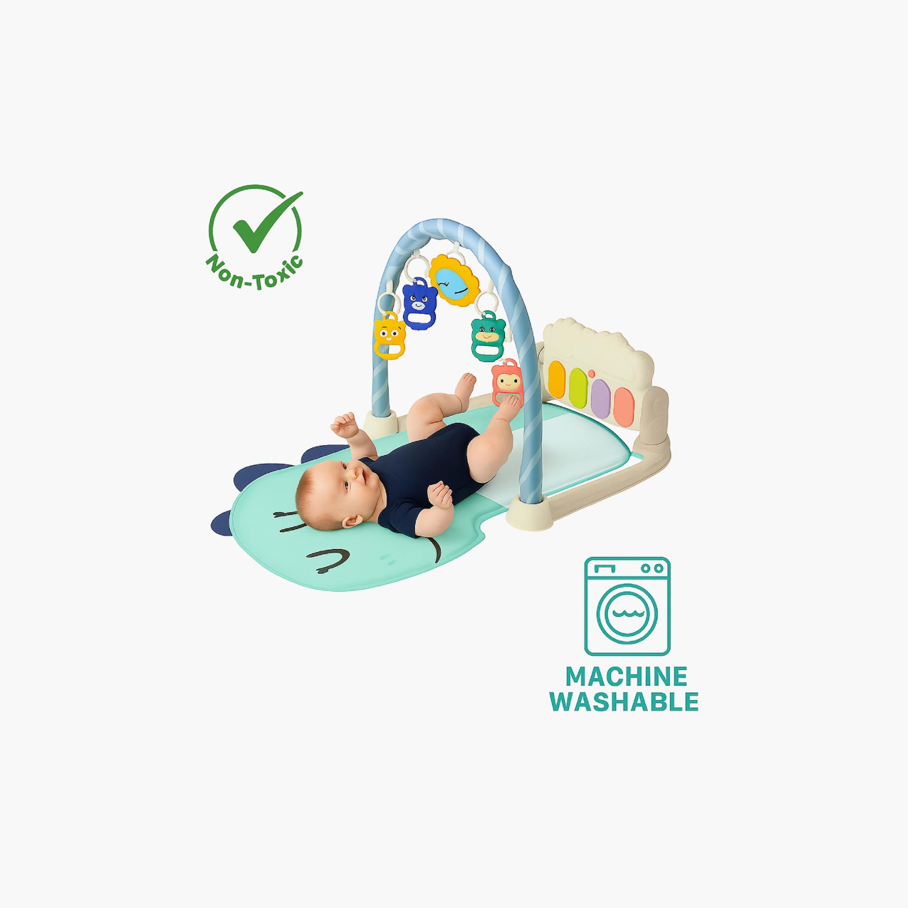 جيم مع دواسة بيانو للقدمين، بساط نشاط وألعاب معلقة - فرس النهر اللطيف من فاكتوري برايس-baby-infantactivity-playgyms-image-4