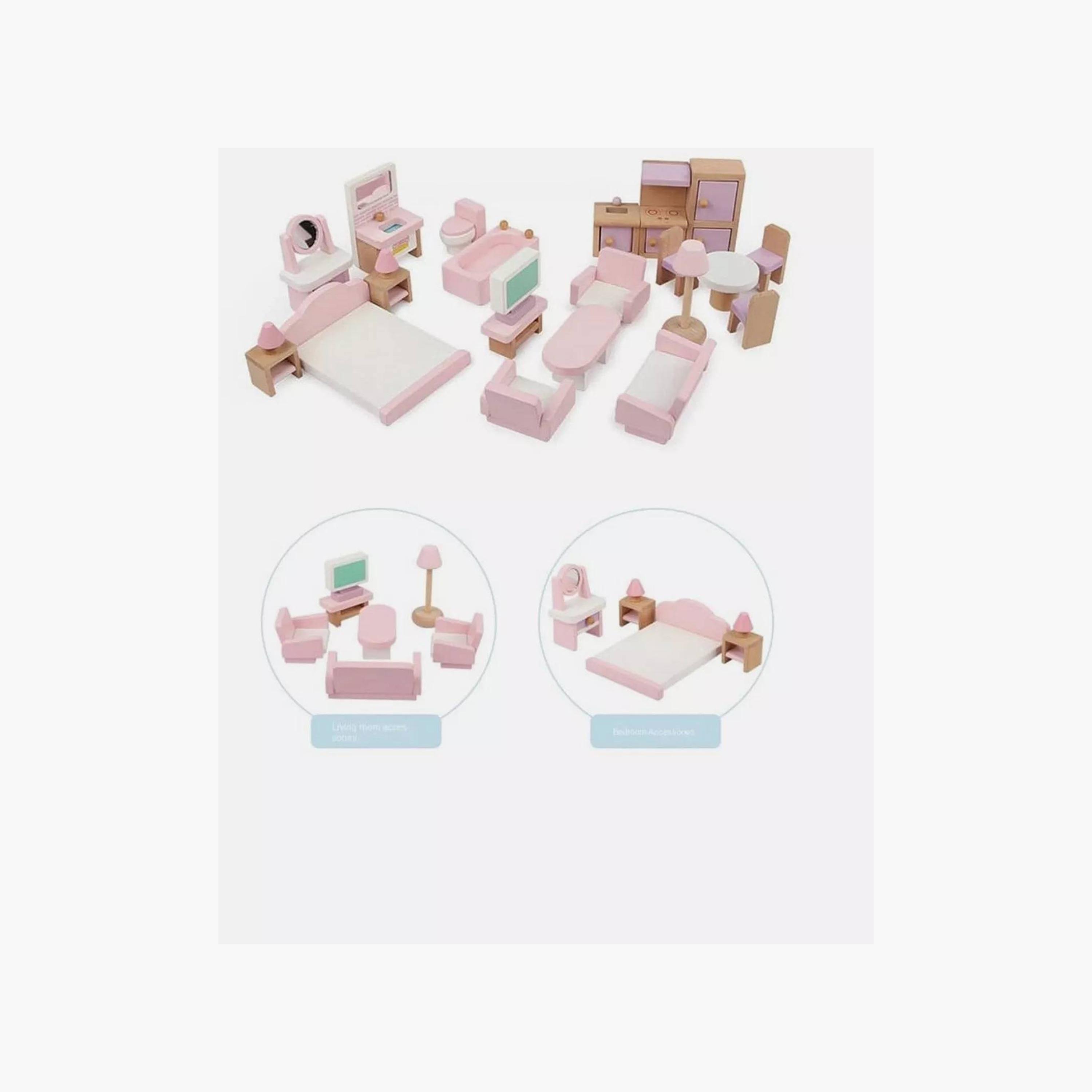 بيت دمى خشبي واقعي آفا - وردي من فاكتوري برايس-toys-outdoor-playhousesandplayards-image-3