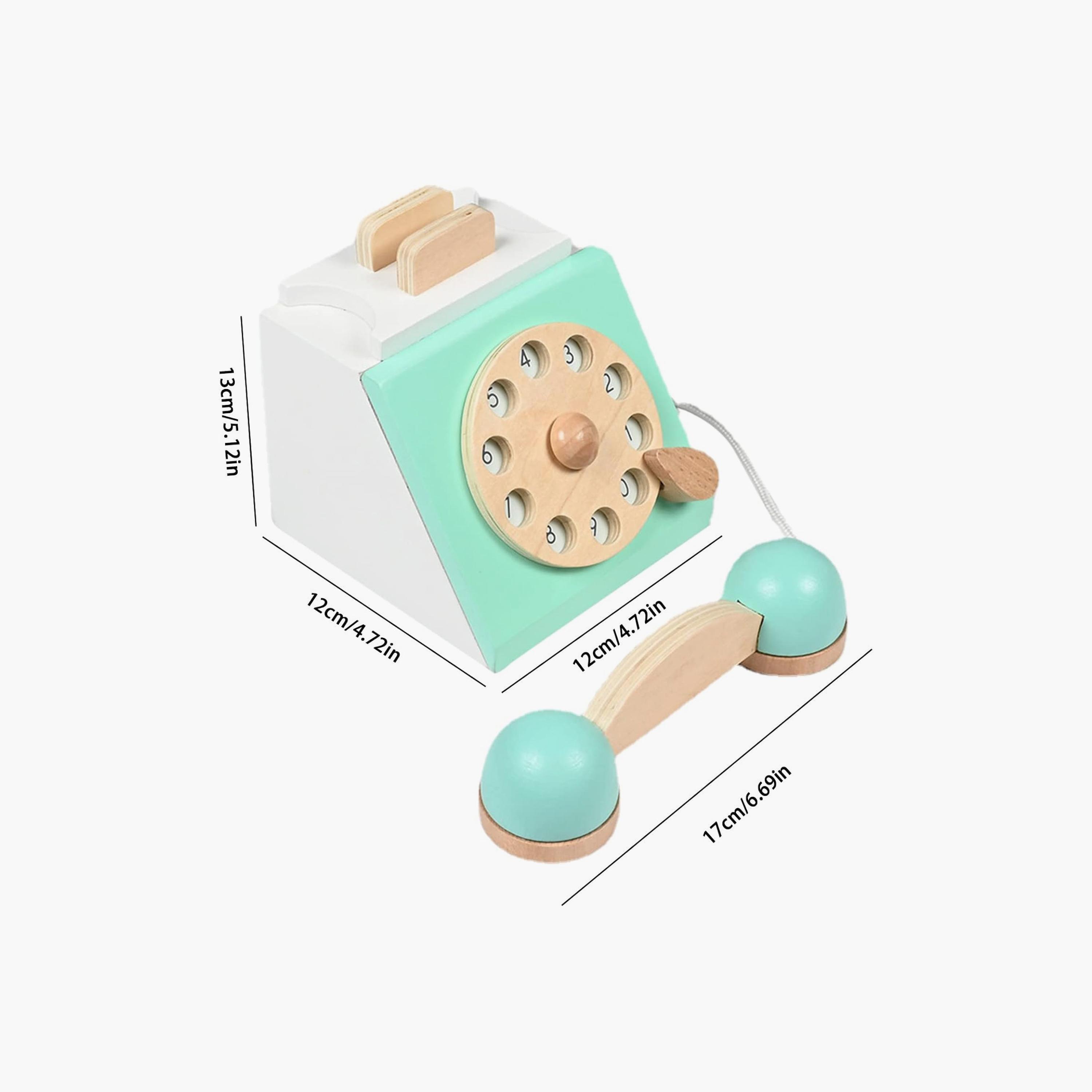 لعبة هاتف خشبي تفاعلي - أخضر من فاكتوري برايس-toys-roleplay-image-7