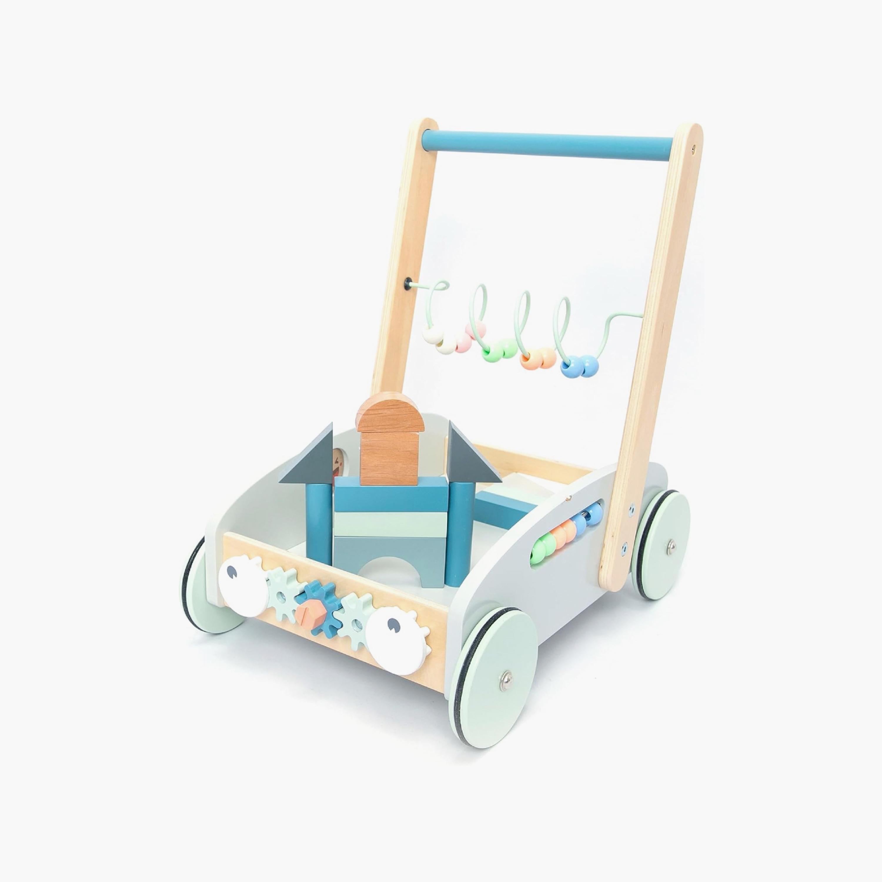 مشاية خشبية للتعلم 5 في 1 مع مركز أنشطة إنزو من فاكتوري برايس-baby-infantactivity-walkers-image-1