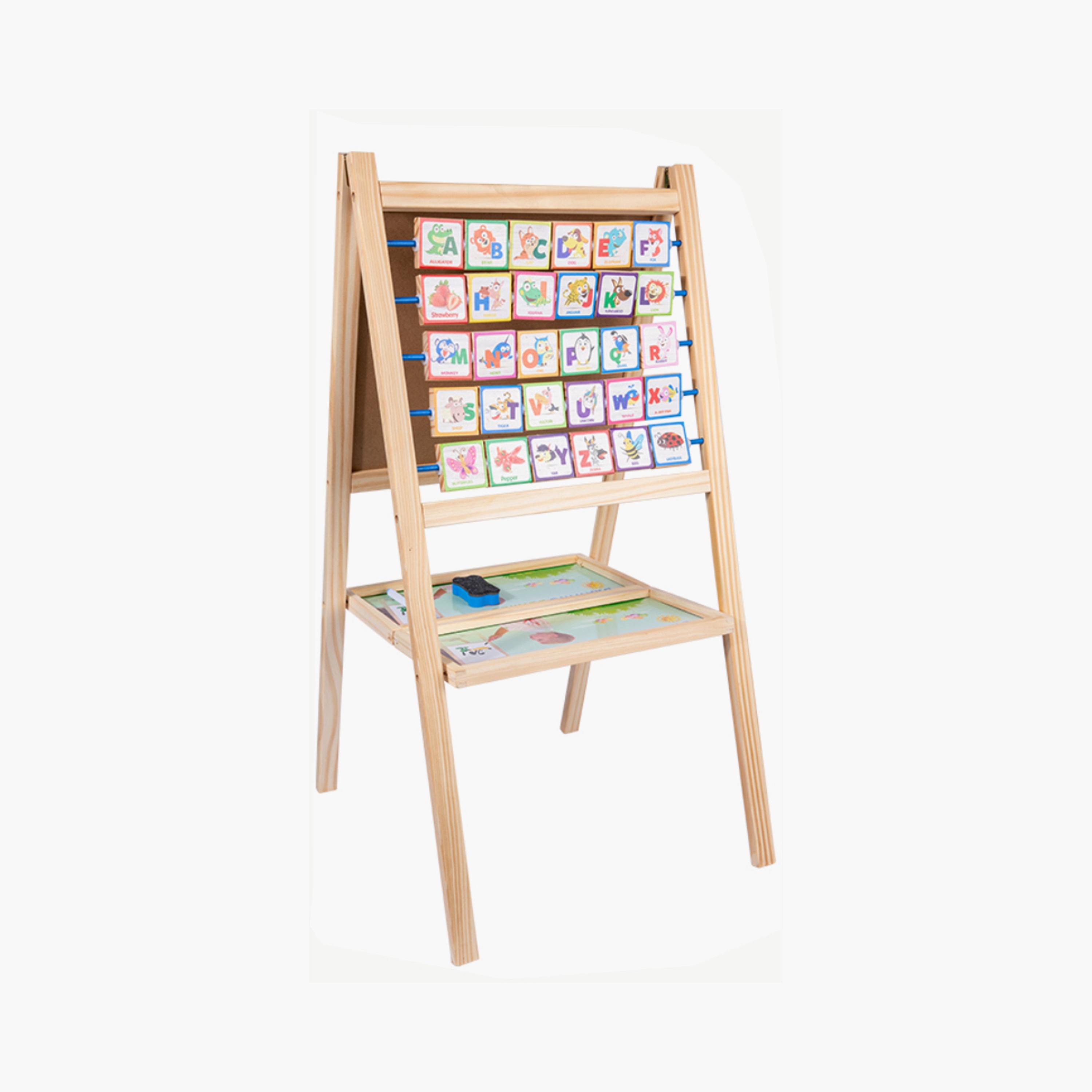 Factory Price Kids Double Sided Magnetic Wooden Easel Board - Alphabets-toys-babyandtoddlertoys-learningtoys-image-1
