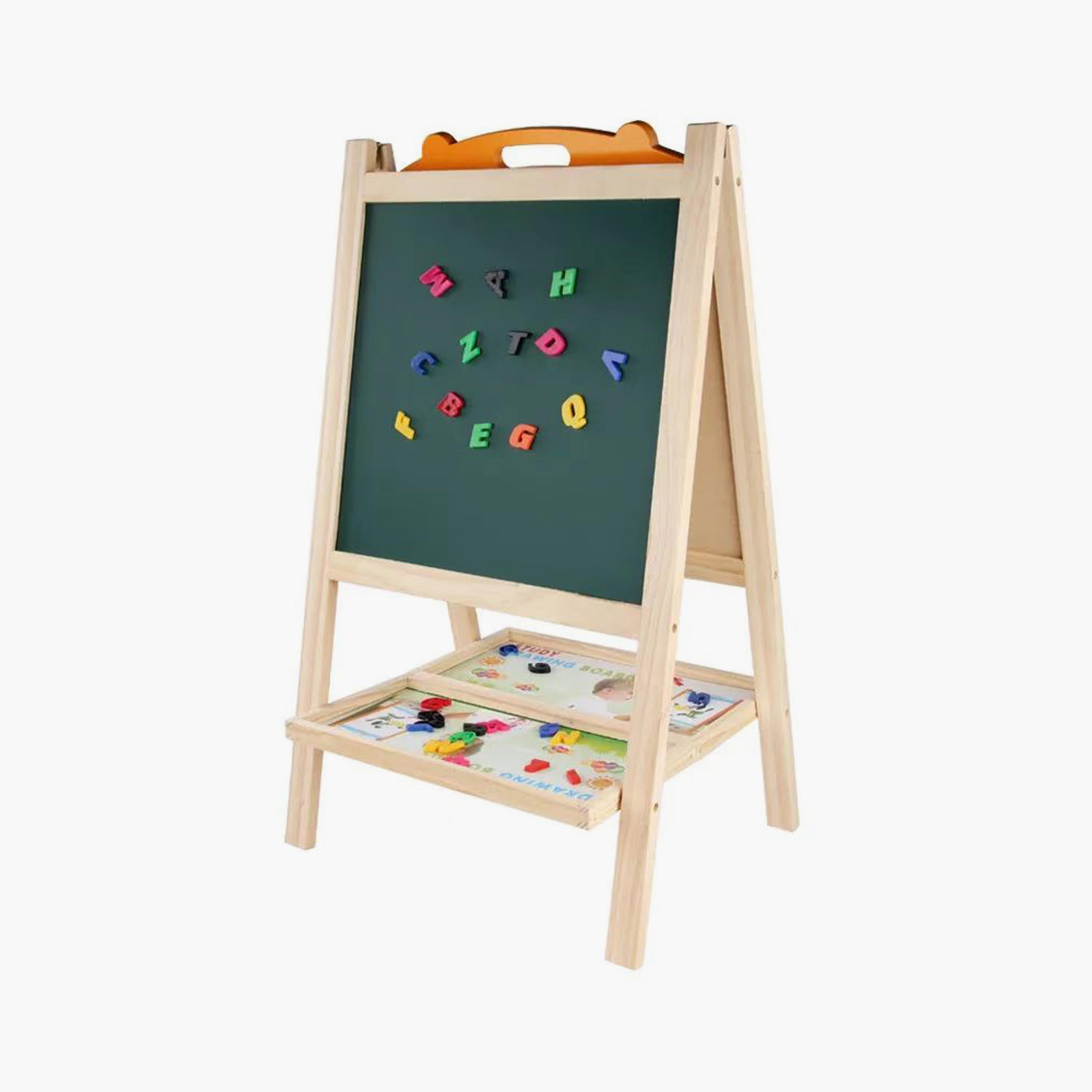 Factory Price Kids Double Sided Magnetic Wooden Easel Board - Alphabets-toys-babyandtoddlertoys-learningtoys-image-2