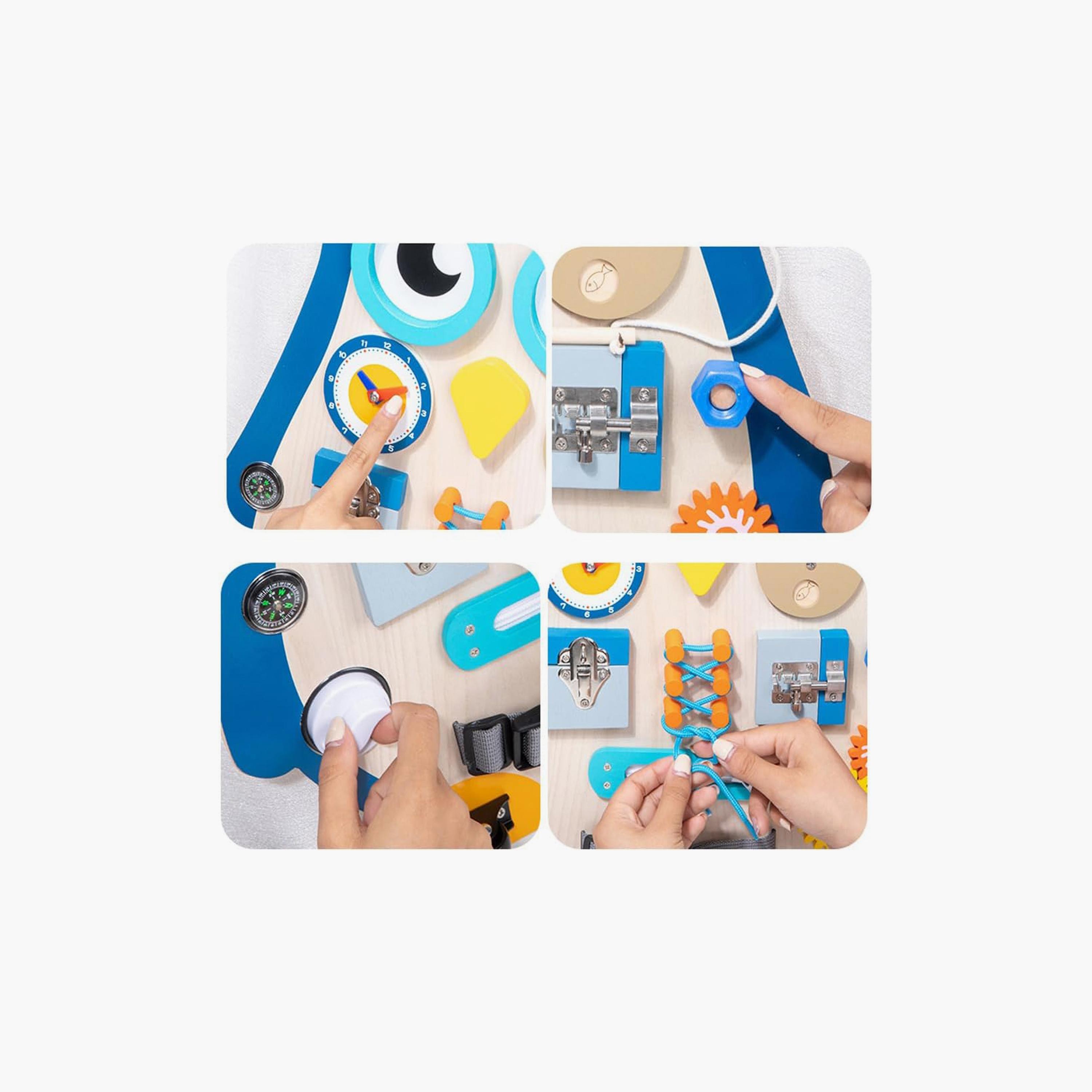 Factory Price 14-in-1 Large Wooden Multifunctional Board - Penguin-toys-babyandtoddlertoys-learningtoys-image-5