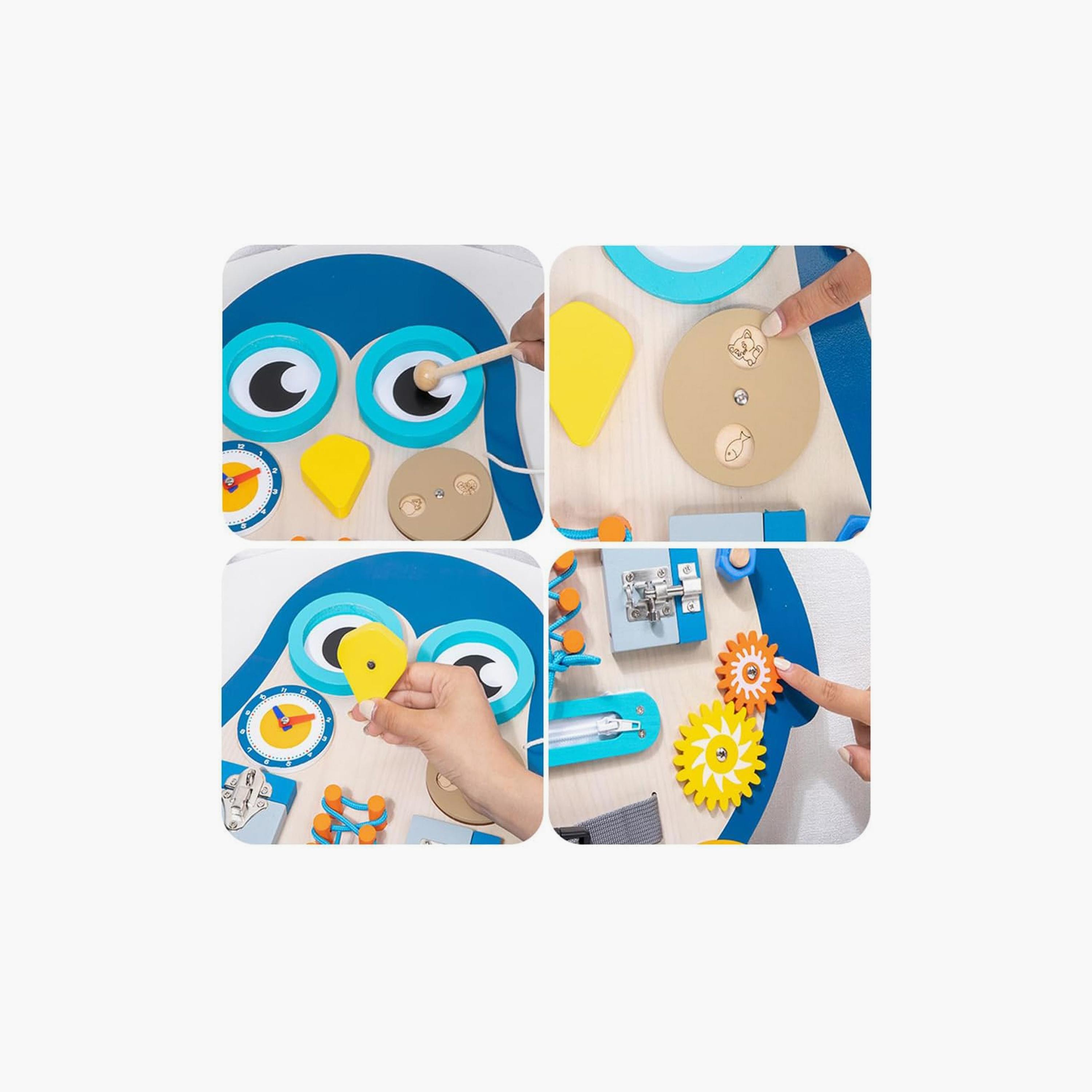 Factory Price 14-in-1 Large Wooden Multifunctional Board - Penguin-toys-babyandtoddlertoys-learningtoys-image-6