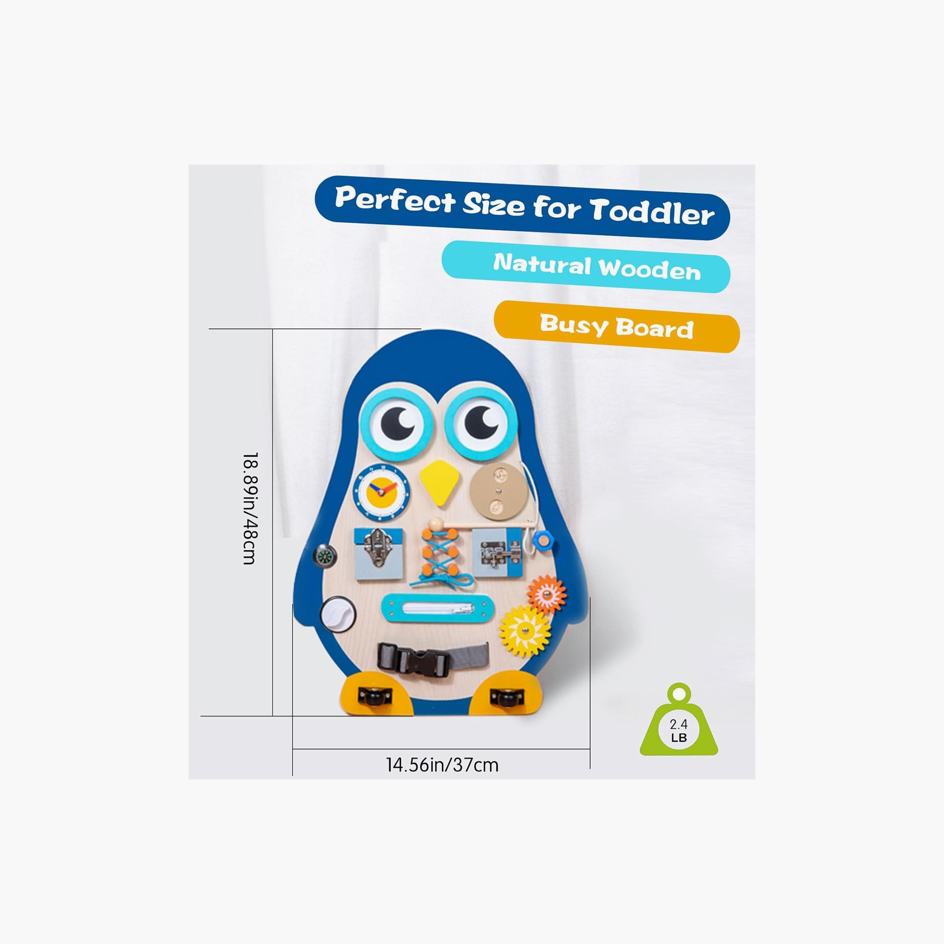 Factory Price 14-in-1 Large Wooden Multifunctional Board - Penguin-toys-babyandtoddlertoys-learningtoys-image-7