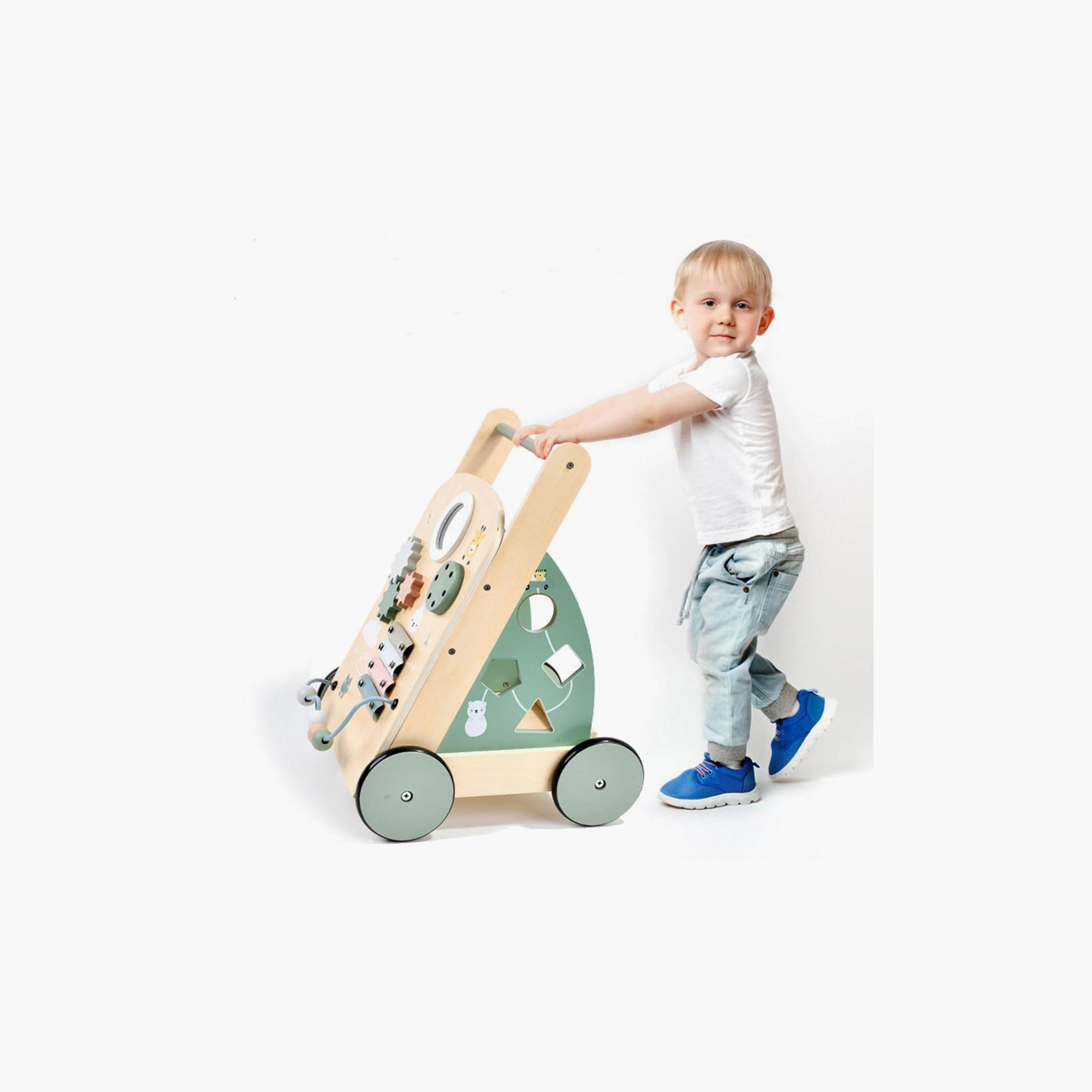 مشاية خشبية للأنشطة بنمط مونتيسوري مع لوحة أنشطة - A من فاكتوري برايس-baby-infantactivity-walkers-image-6
