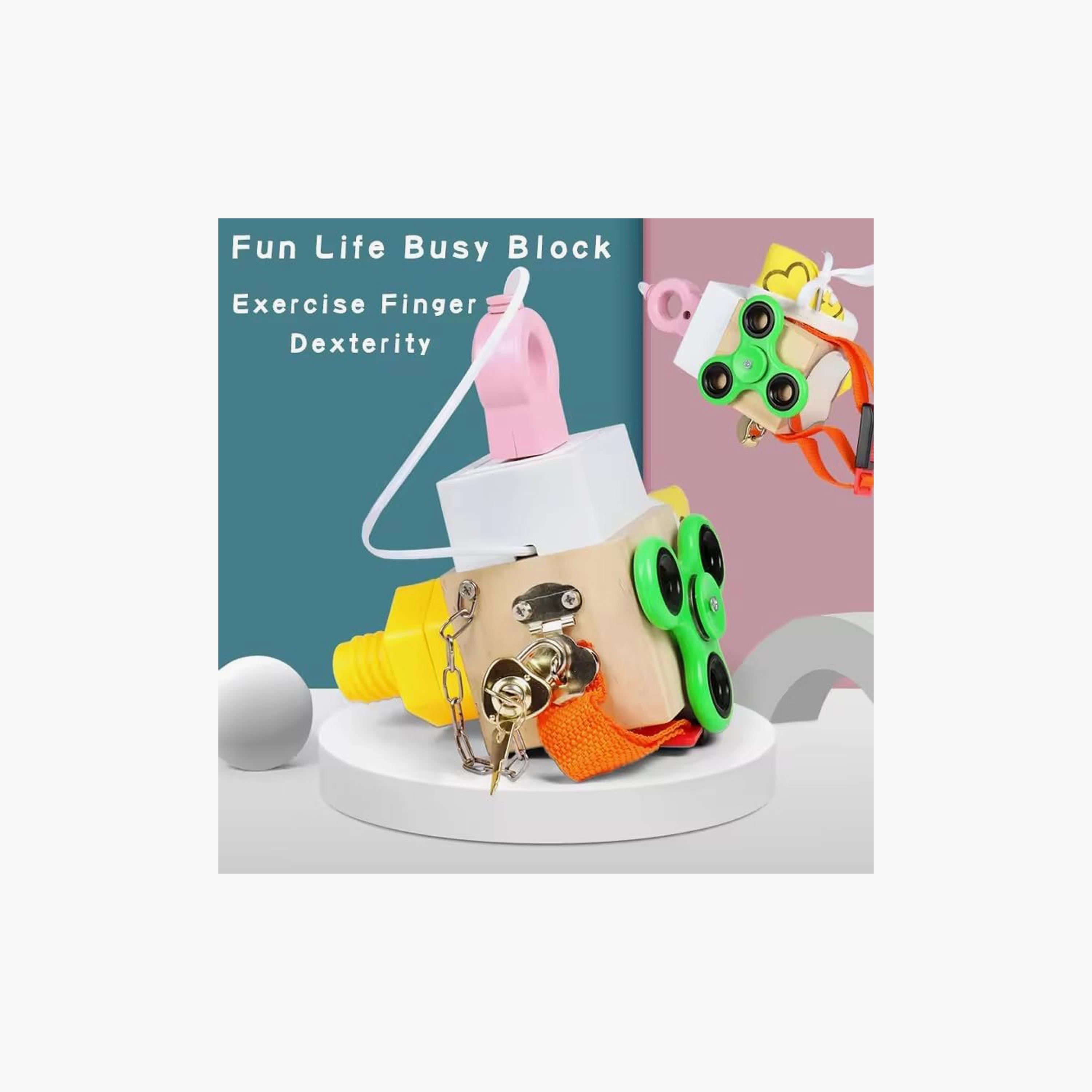 Factory Price Jose 7 in 1 Wooden Multifunctional Activity Sensory Busy Cube - A-toys-babyandtoddlertoys-learningtoys-image-4