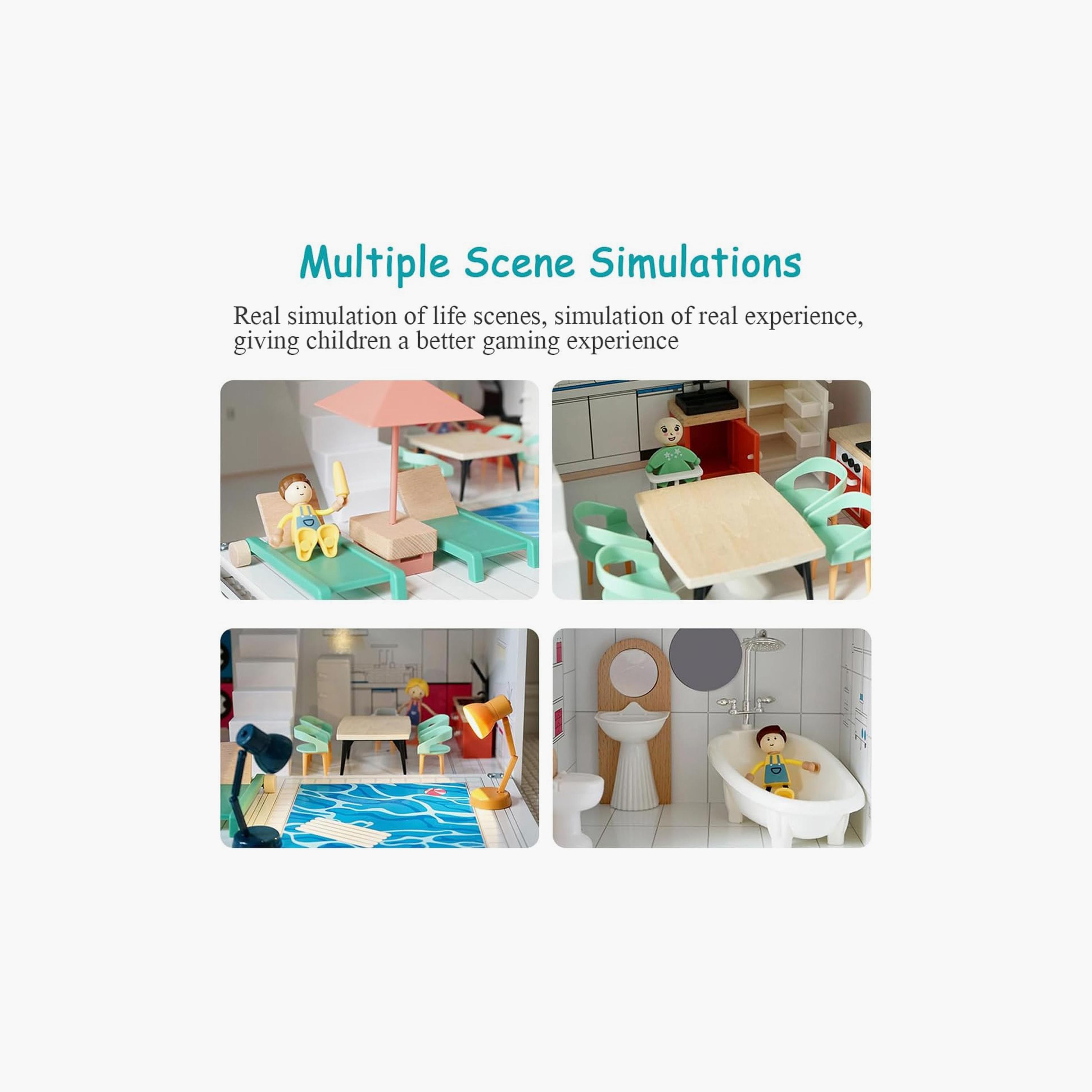 Factory Price Classic Large Wooden Doll House with Miniature Furnitures-toys-outdoor-playhousesandplayards-image-10