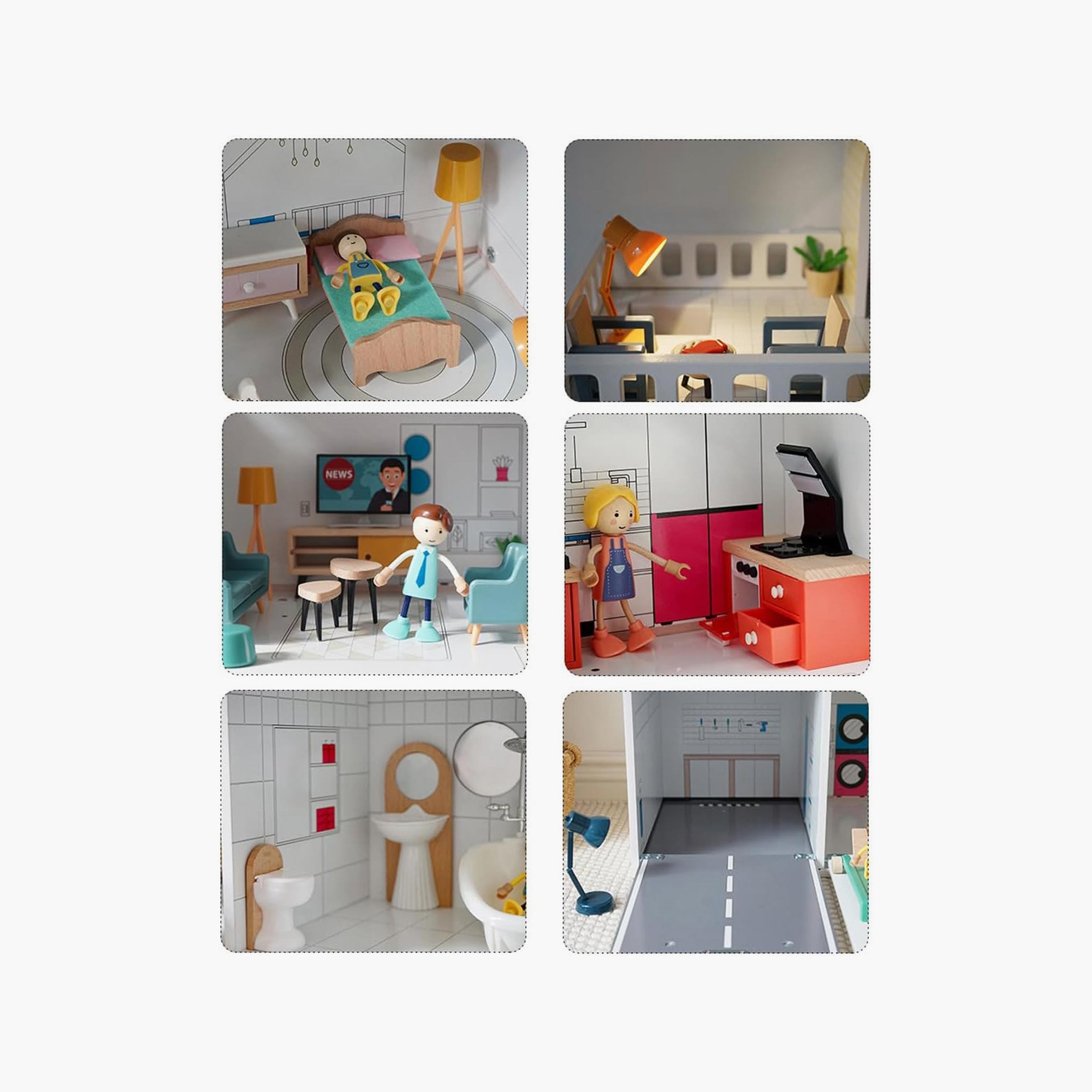 بيت دمى خشبي كلاسيكي كبير مع أثاث مصغر من فاكتوري برايس-toys-outdoor-playhousesandplayards-image-11