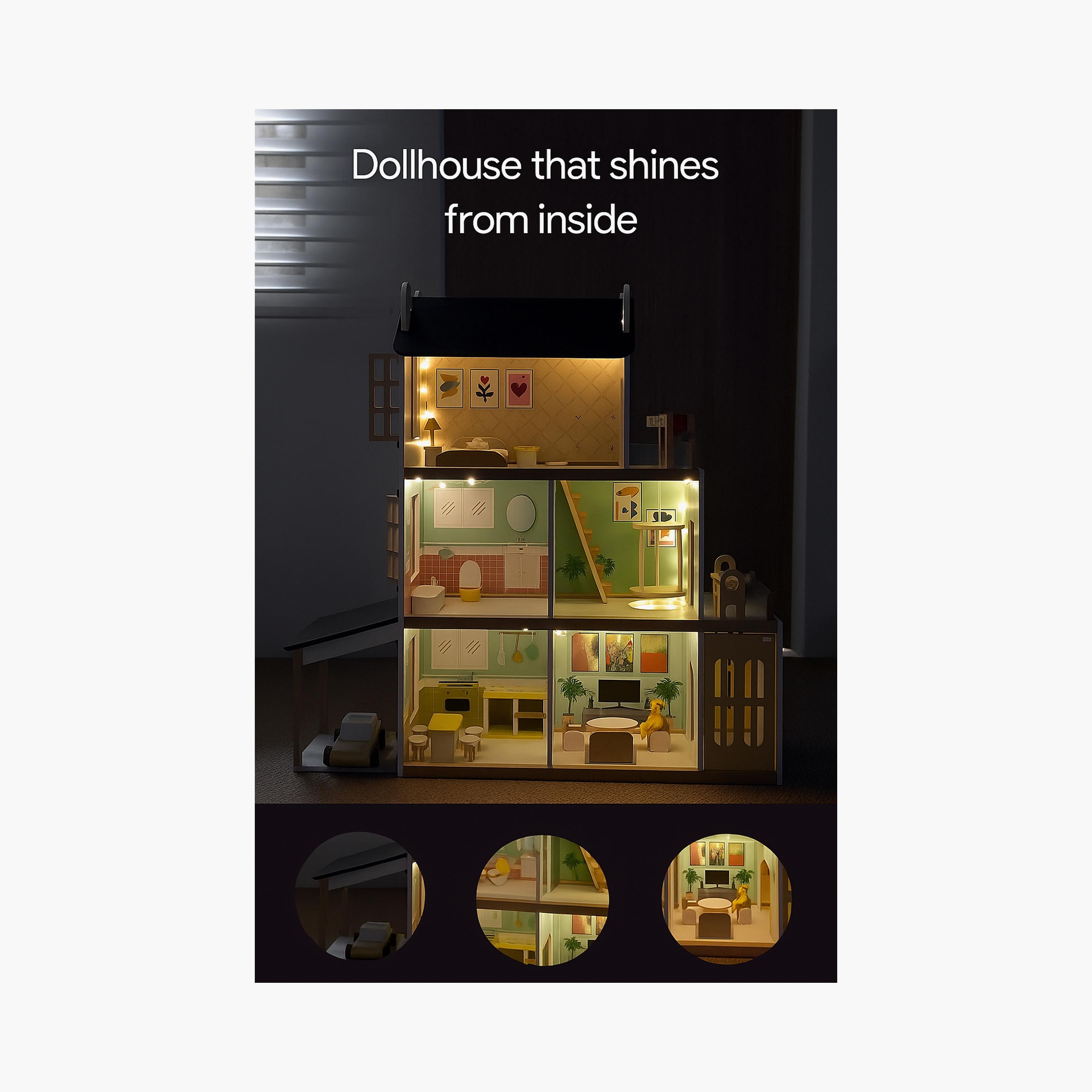 Factory Price Classic Large Wooden Doll House with Miniature Furnitures-toys-outdoor-playhousesandplayards-image-6