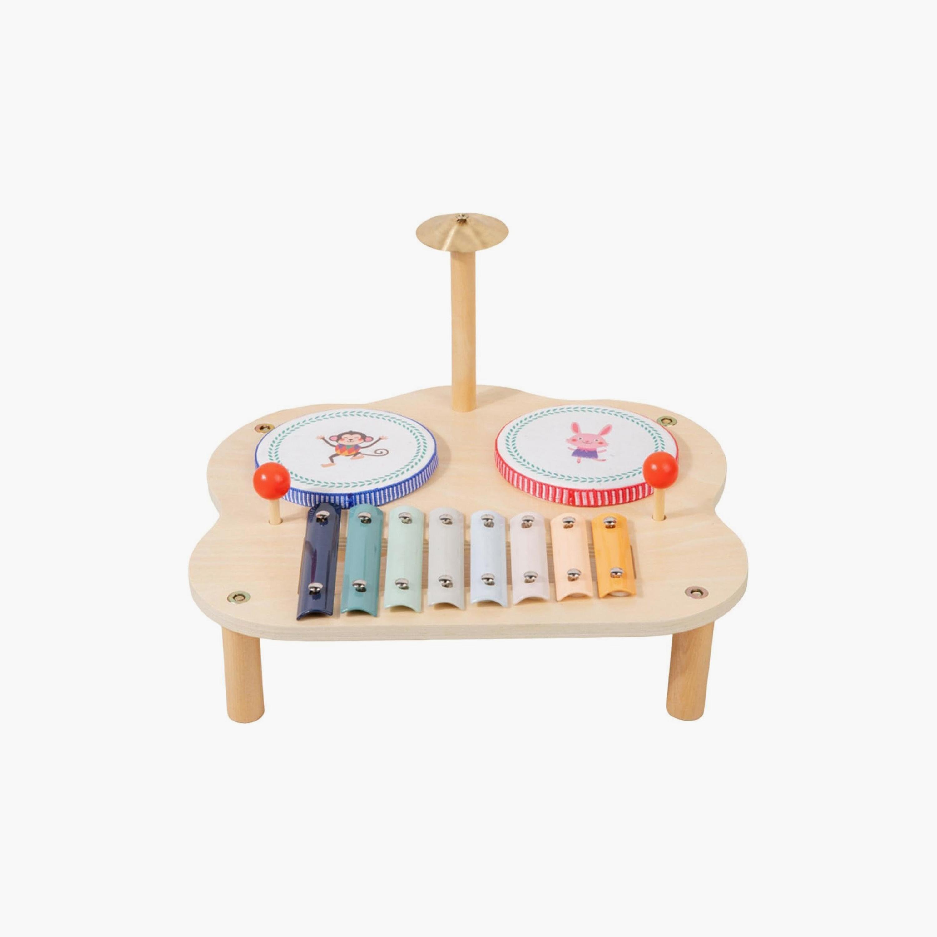 Factory Price Kids Interactive Wooden Musical Play Set – Drum, Xylophone & Cymbal Combo-toys-educational-musicaltoys-image-1
