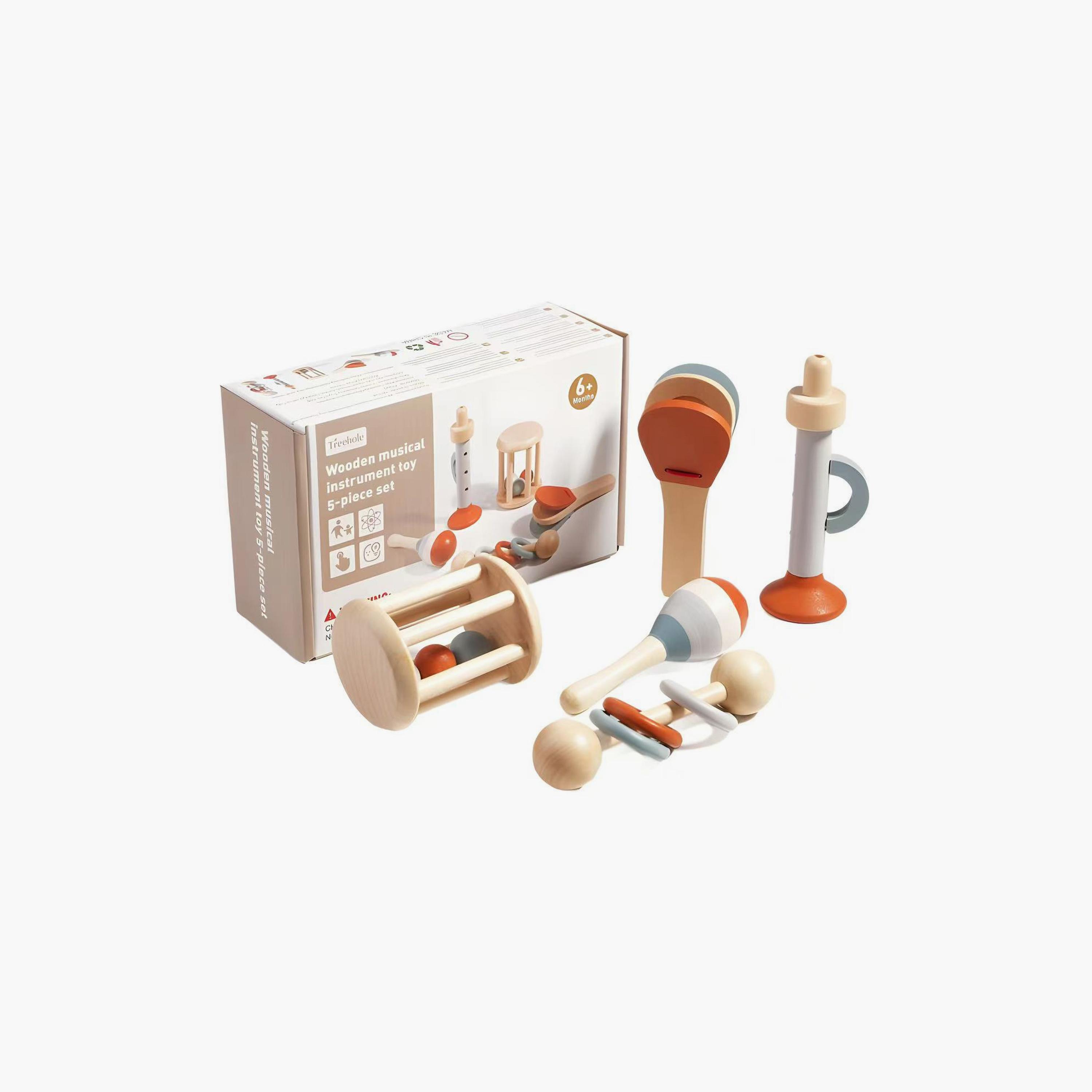 Factory Price 5-Piece Wooden Musical Instruments Set-toys-educational-musicaltoys-image-1
