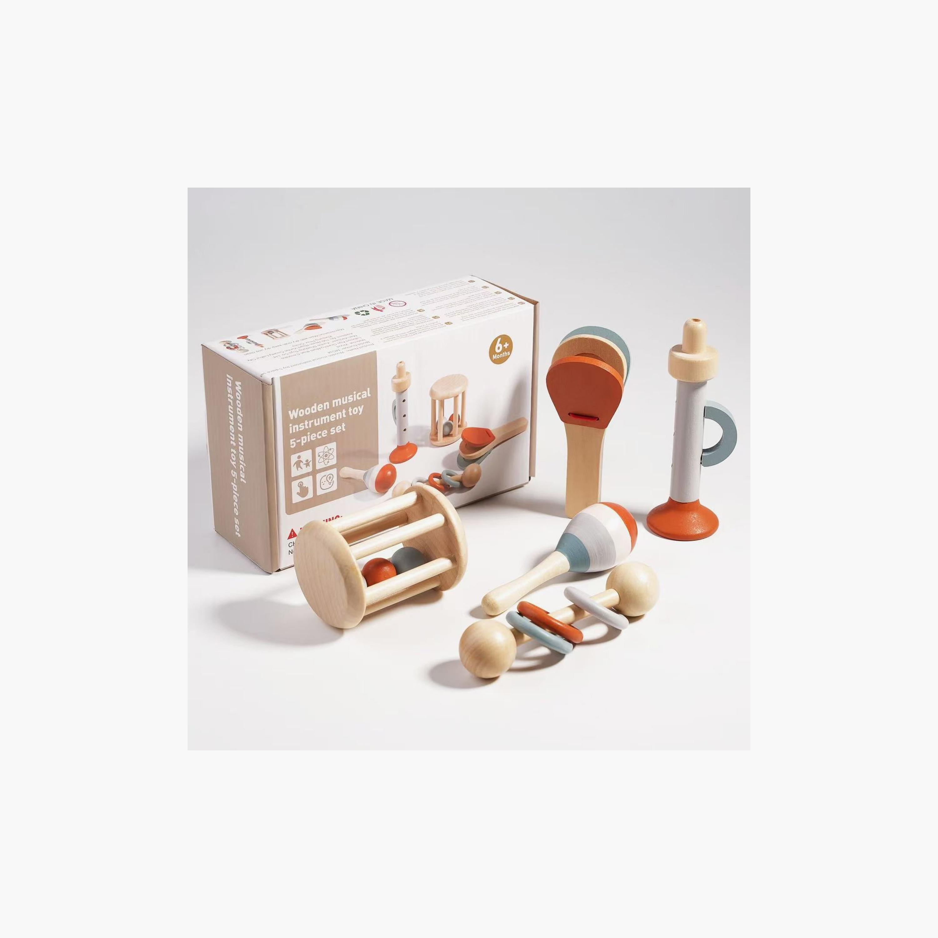 Factory Price 5-Piece Wooden Musical Instruments Set-toys-educational-musicaltoys-image-2