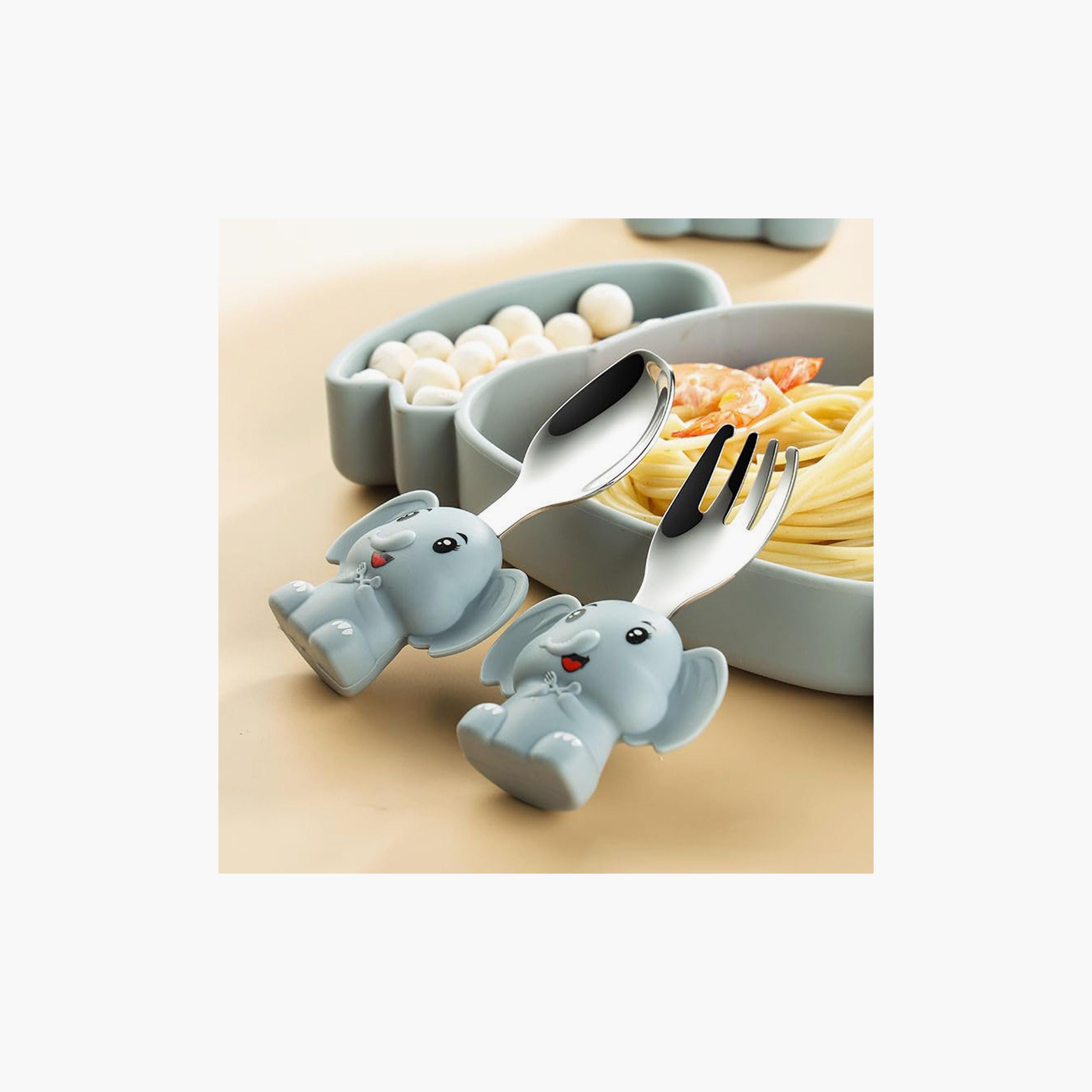 أدوات مائدة سيليكون للأطفال إيلينا 3 قطع - الفيل من فاكتوري برايس-baby-feeding-mealtimeessentials-image-3