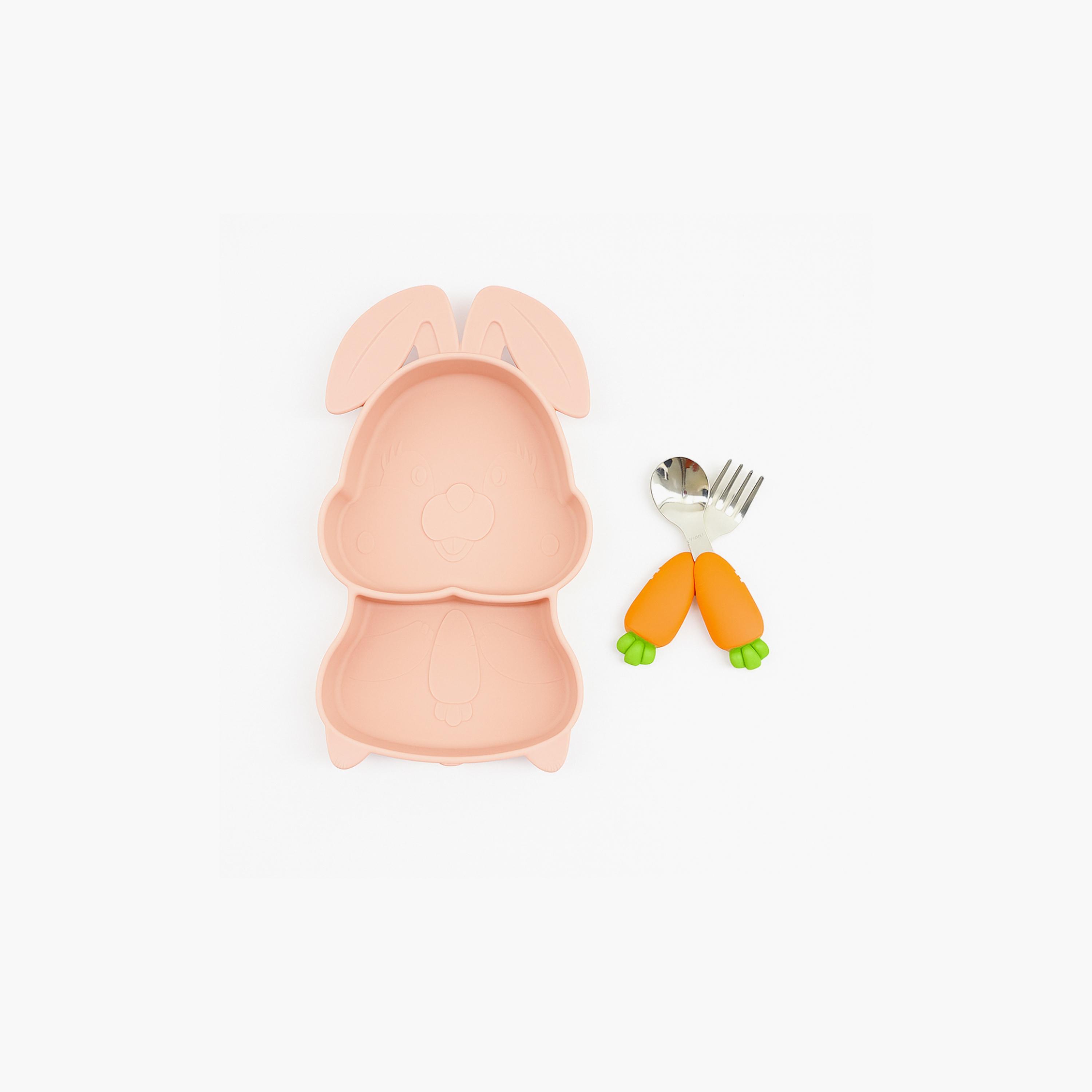 Factory Price 4-Piece Elena Kids Silicone Tableware - Bunny-baby-feeding-mealtimeessentials-image-2