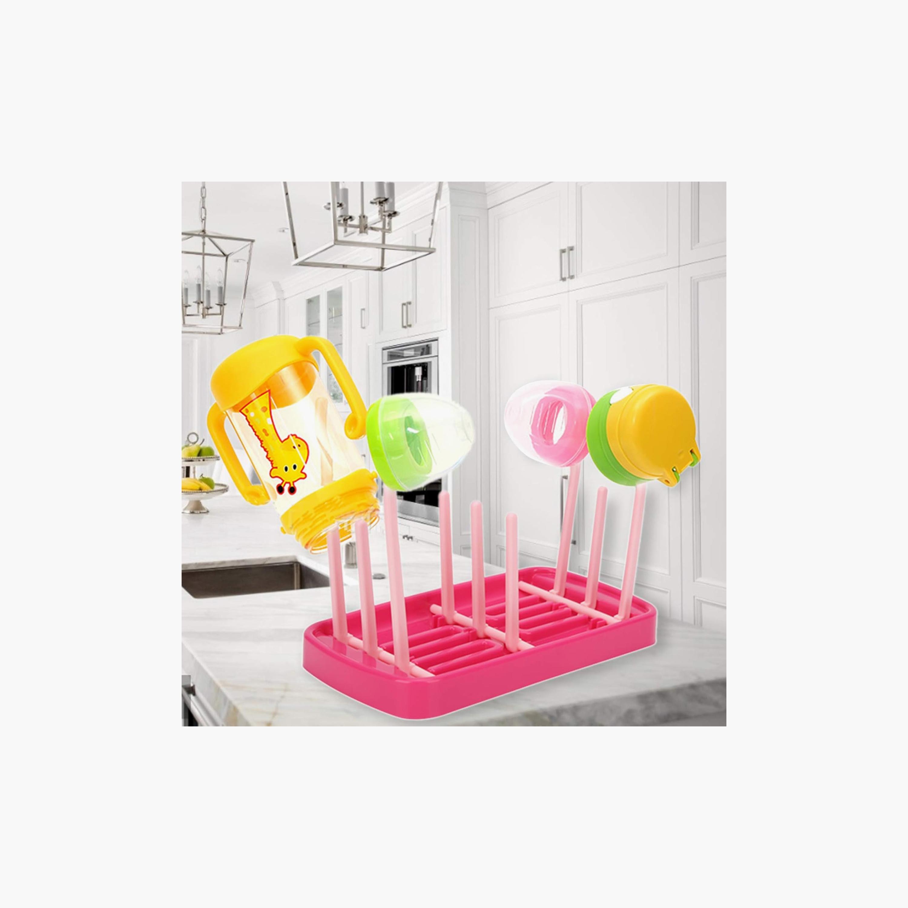 Factory Price Cooper Foldable Feeding Bottle Drying Rack with 9 Branches-baby-feeding-accessories-image-4