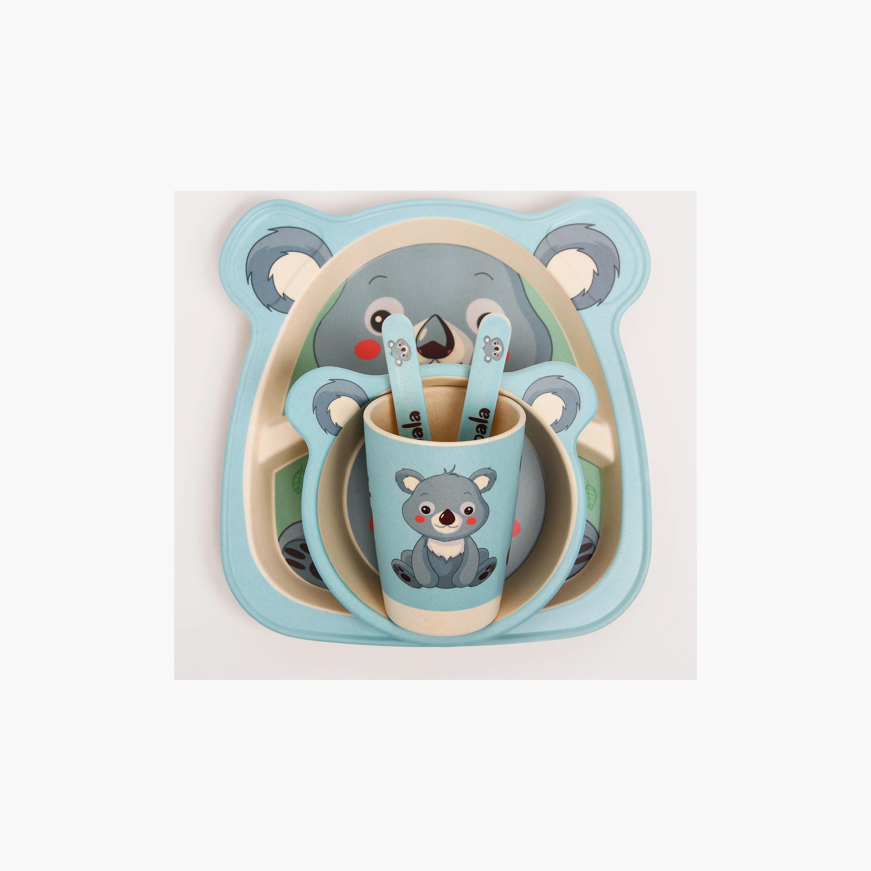 Factory Price 5-Piece Bamboo Tableware Set - Koala-baby-feeding-mealtimeessentials-image-7