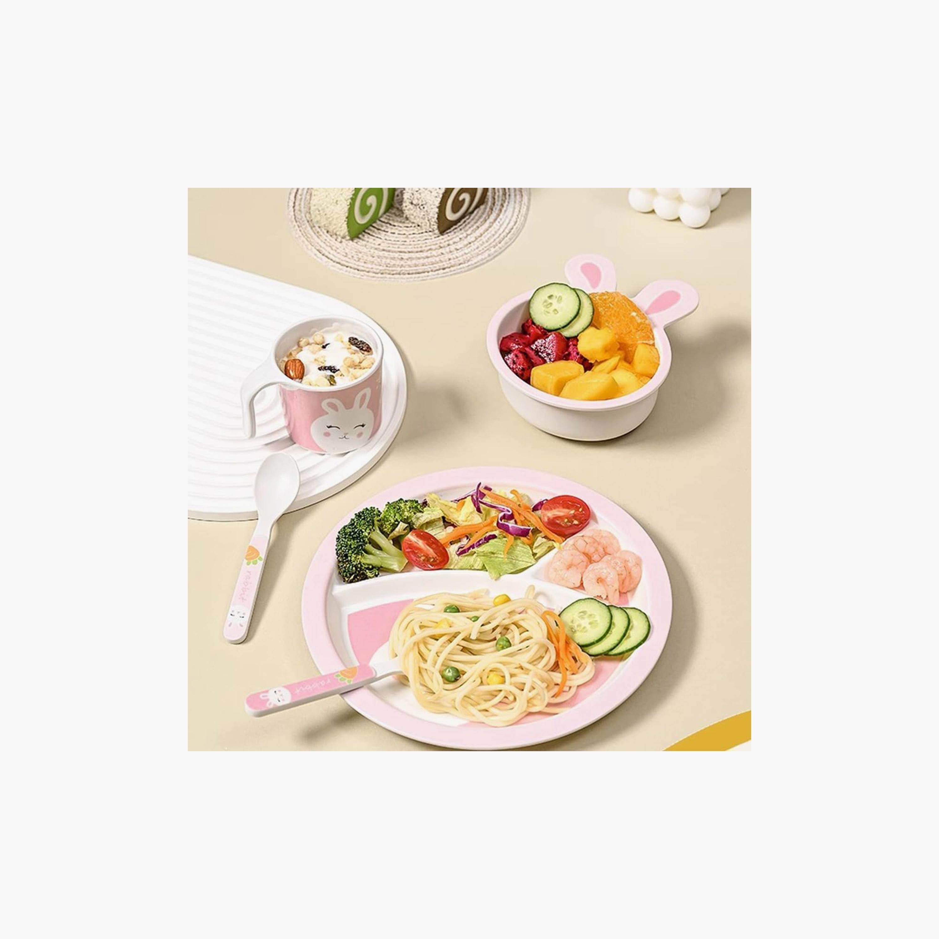 مجموعة أدوات مائدة من الخيزران 5 قطع - الأرنب من فاكتوري برايس-baby-feeding-mealtimeessentials-image-4