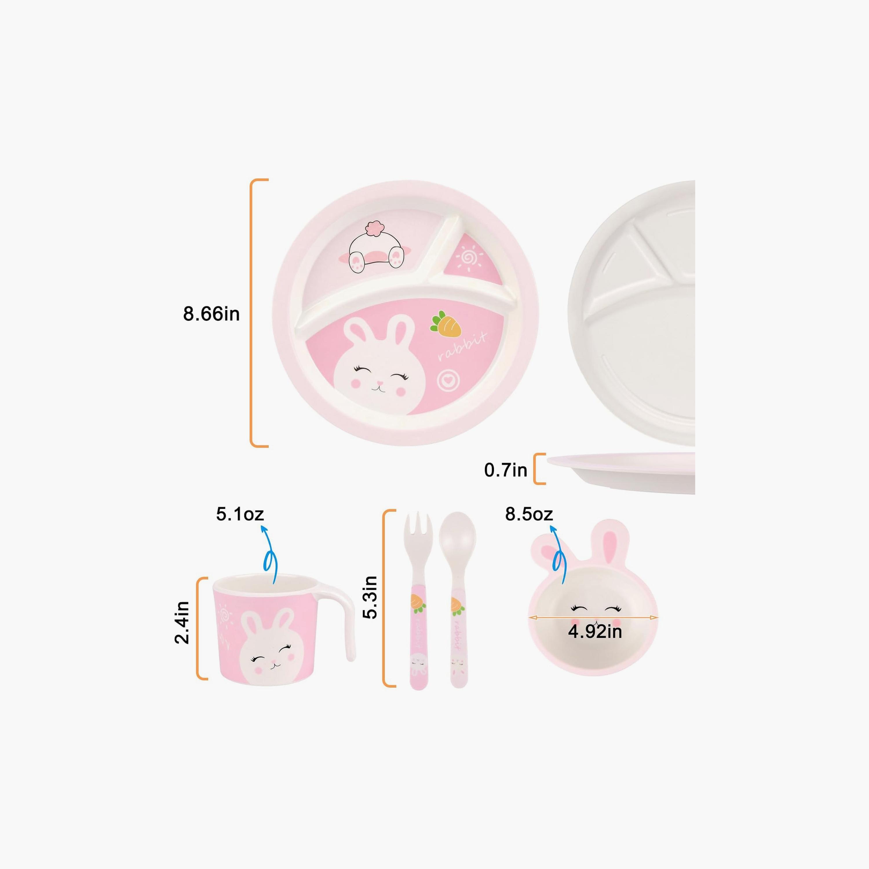 مجموعة أدوات مائدة من الخيزران 5 قطع - الأرنب من فاكتوري برايس-baby-feeding-mealtimeessentials-image-9