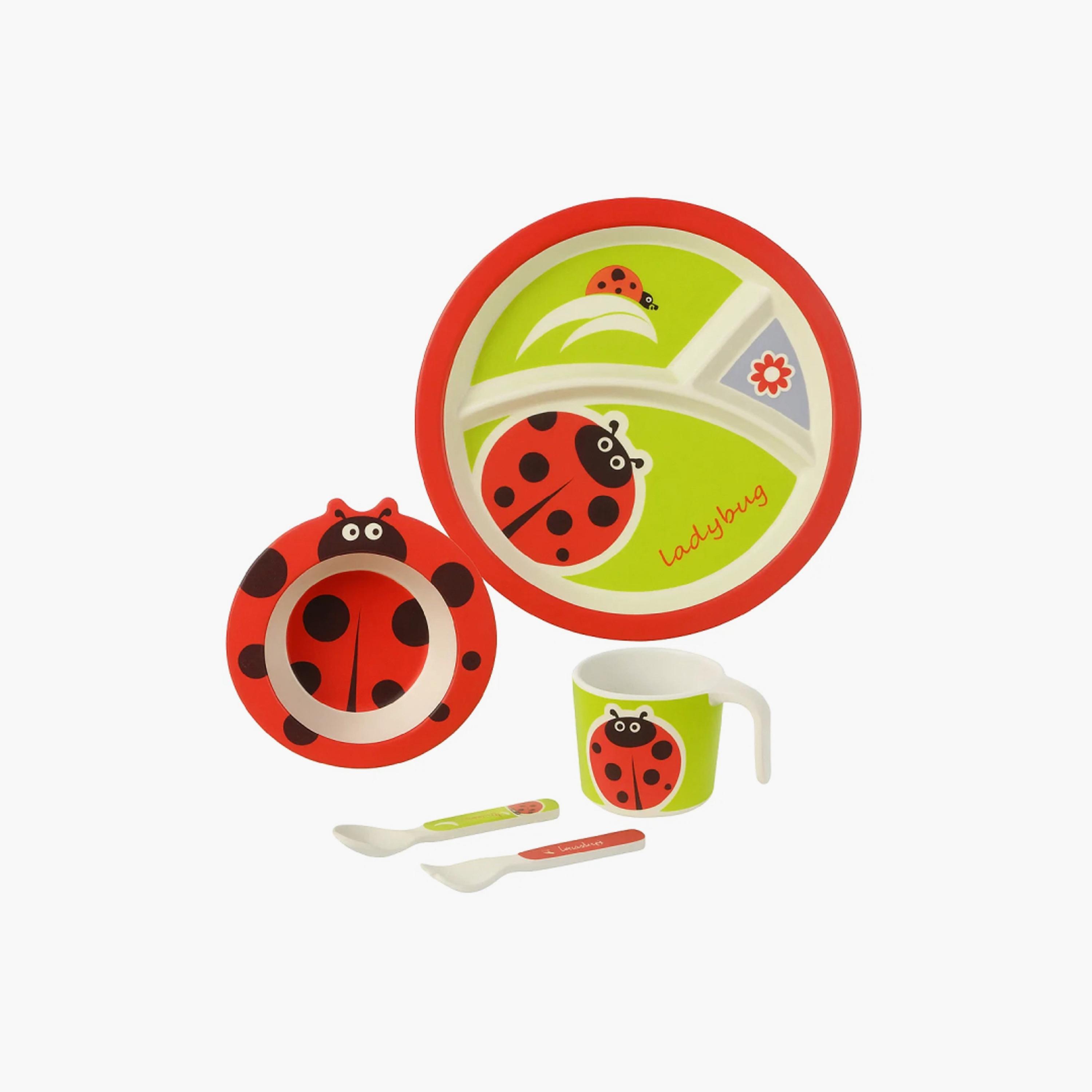 مجموعة أدوات مائدة من الخيزران 5 قطع - حشرة من فاكتوري برايس-baby-feeding-mealtimeessentials-image-1