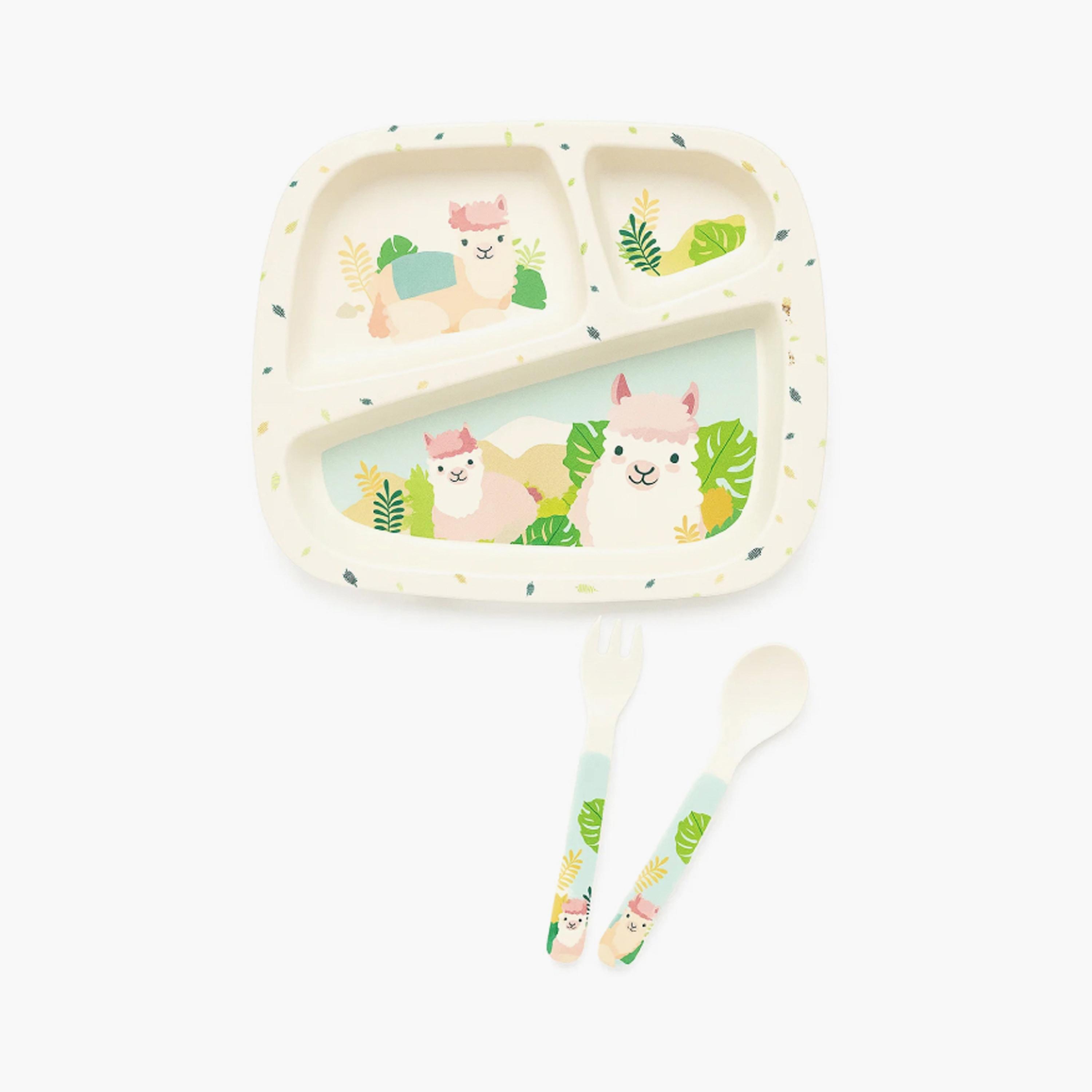 مجموعة أدوات مائدة من الخيزران 5 قطع - اللاما من فاكتوري برايس-baby-feeding-mealtimeessentials-image-2
