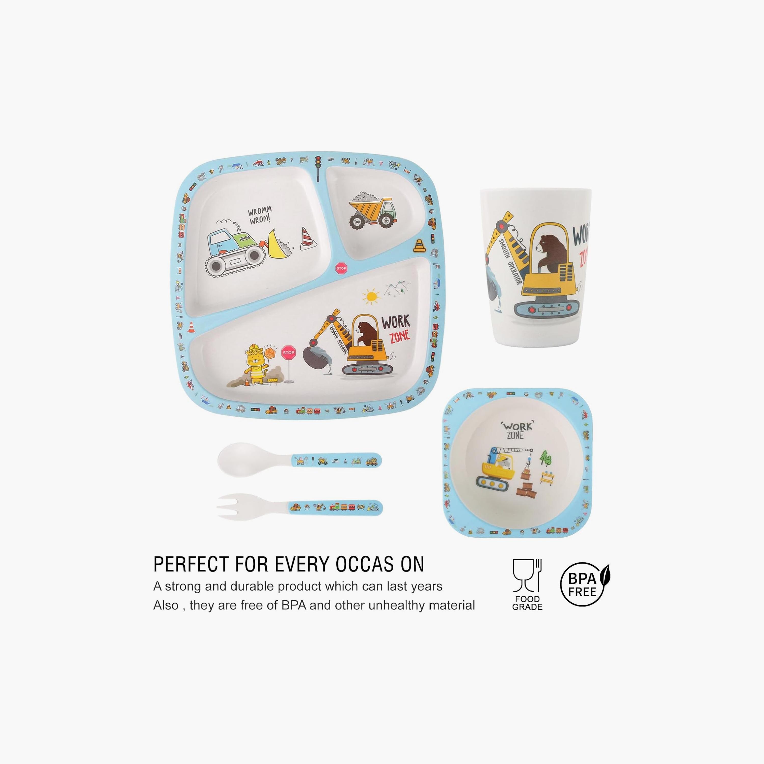مجموعة أدوات مائدة من الخيزران 5 قطع - إنشاءات من فاكتوري برايس-baby-feeding-mealtimeessentials-image-4