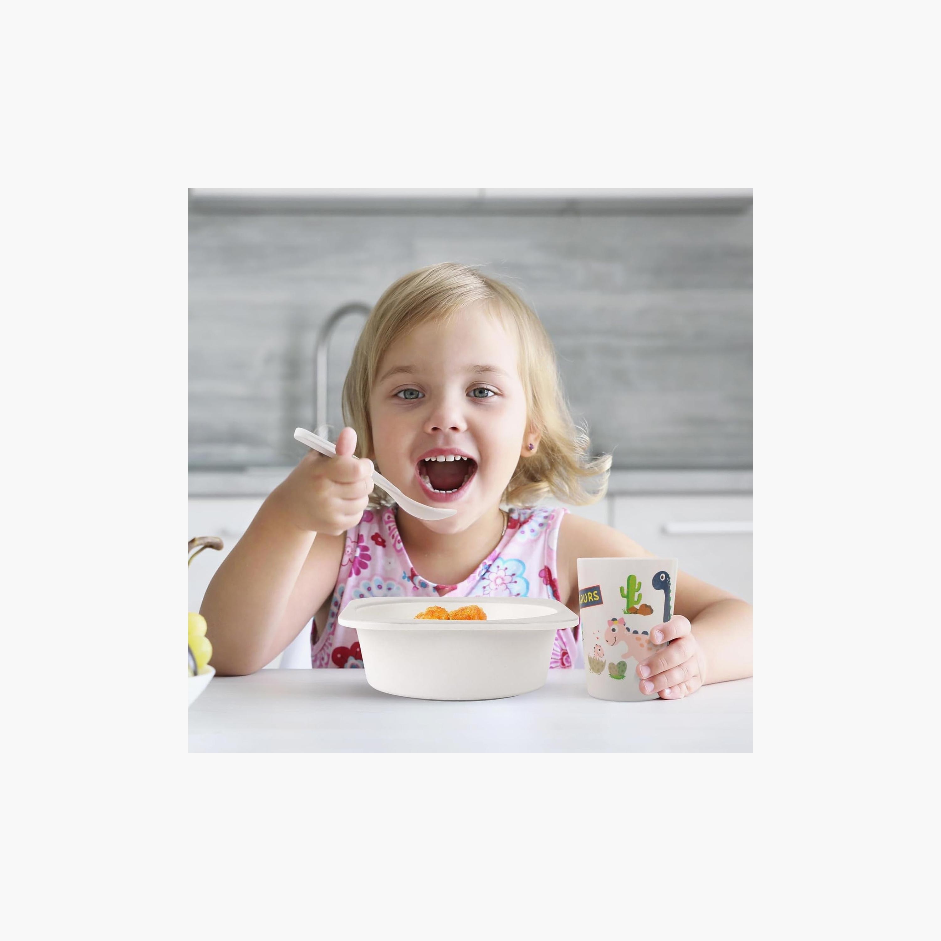 مجموعة أدوات مائدة من الخيزران 5 قطع - ديناصور من فاكتوري برايس-baby-feeding-mealtimeessentials-image-4